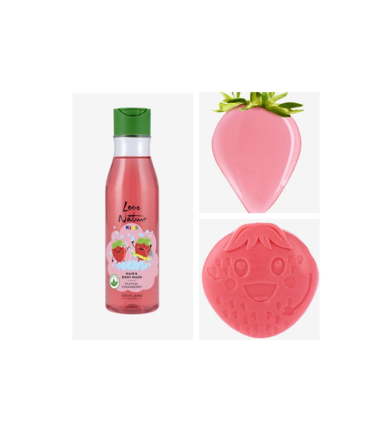 Oriflame Kids Strawberry Essence Hair & Body Shampoo + Soap