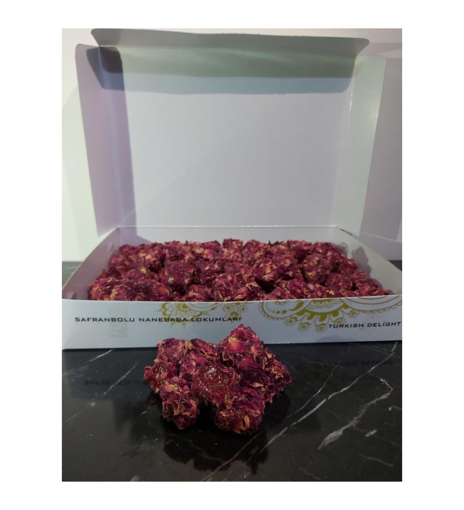 NaneBaba 2 Pieces Safranbolu Rose Petal Turkish Delight 500 gr