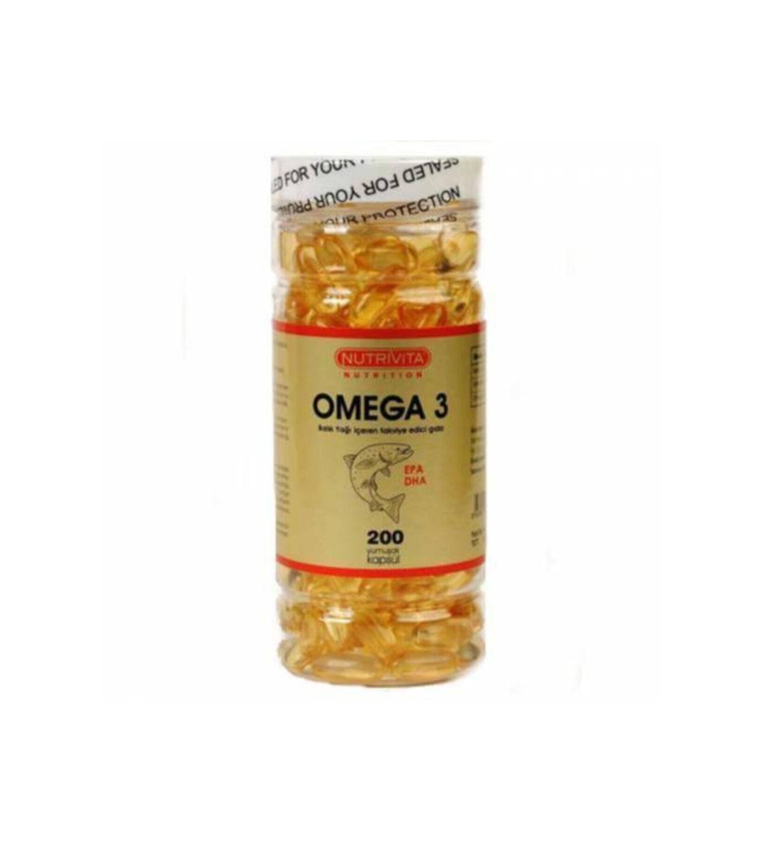 NutriVita Omega 3 Fish Oil 200 Softgels