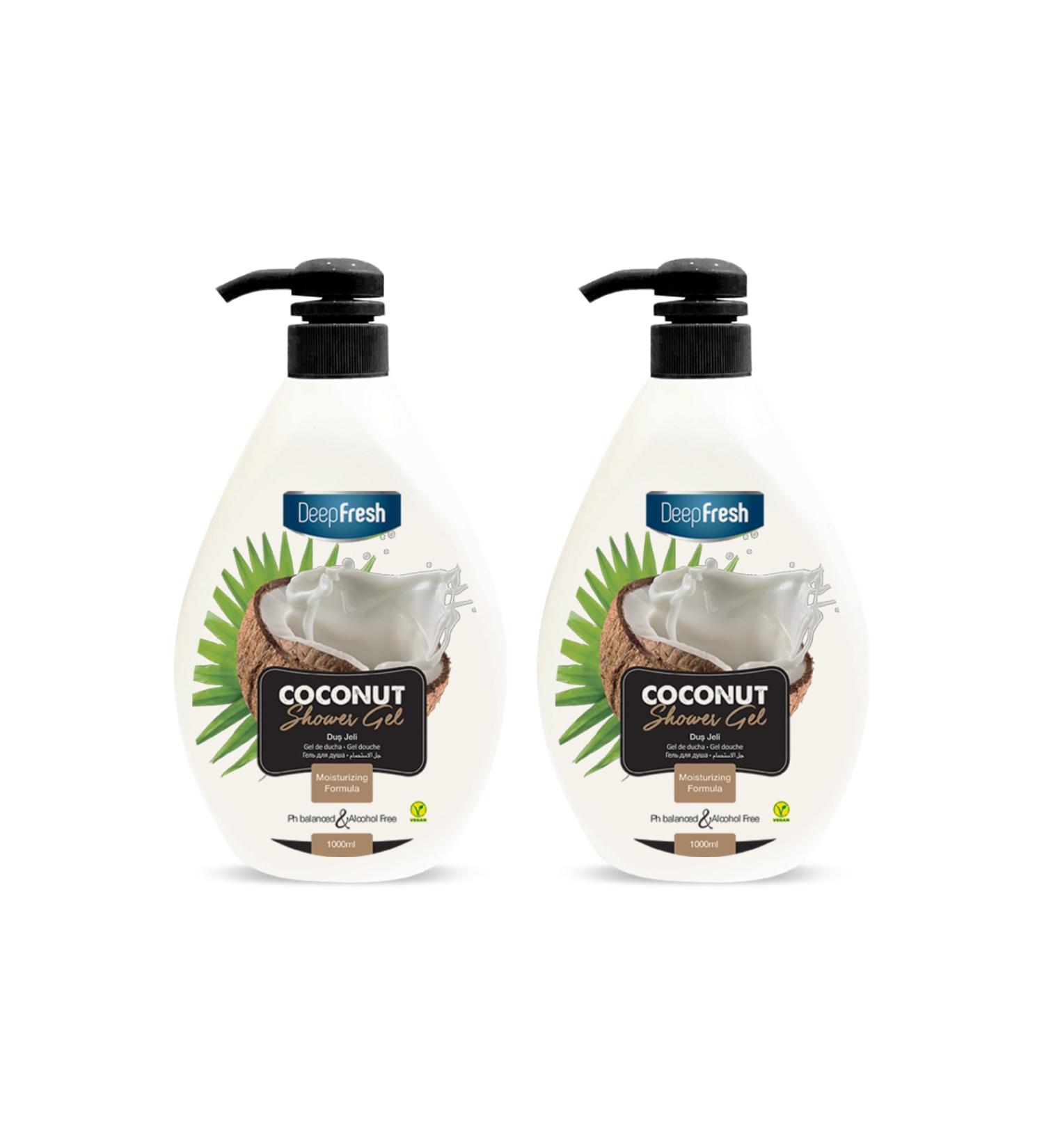 Deep Fresh Shower Gel Coconut 1 lt X 2 Pieces - Buy Online on GoSupps.com