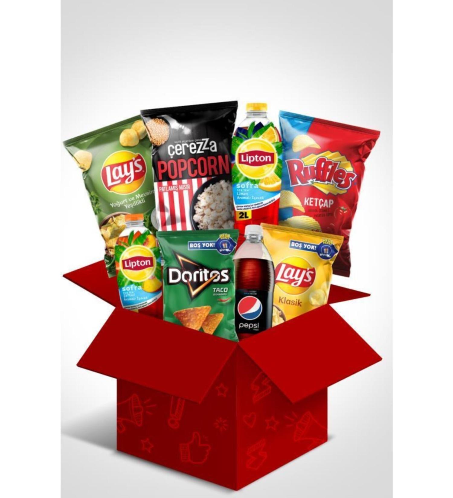 PepsiCo Summer Chips and Drinks Pack (Lay's Ruffles Doritos Cookies Lipton Ice Tea Pepsi)