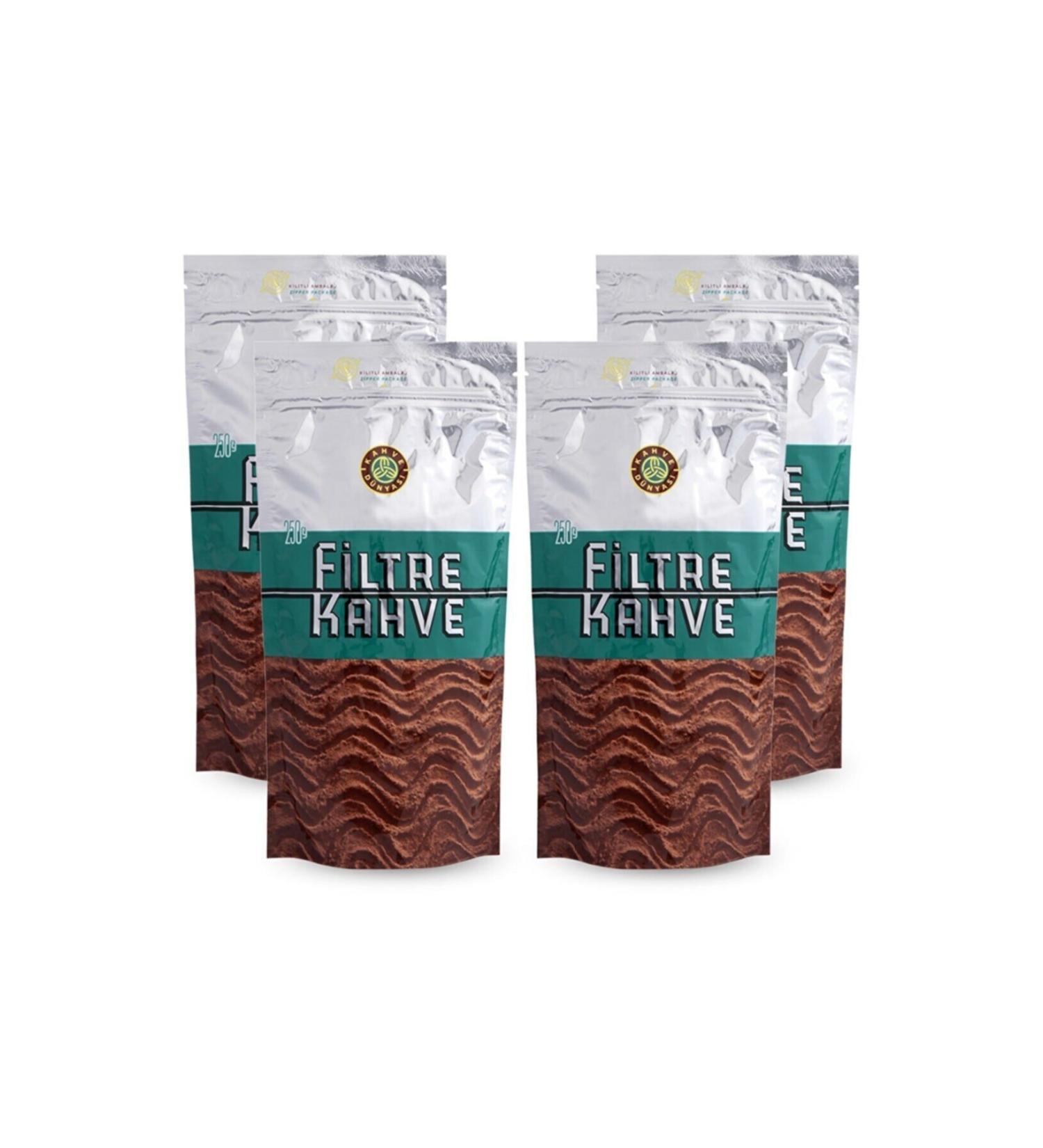 Coffee World 4-Piece Filter Coffee Flavor with Coffee World