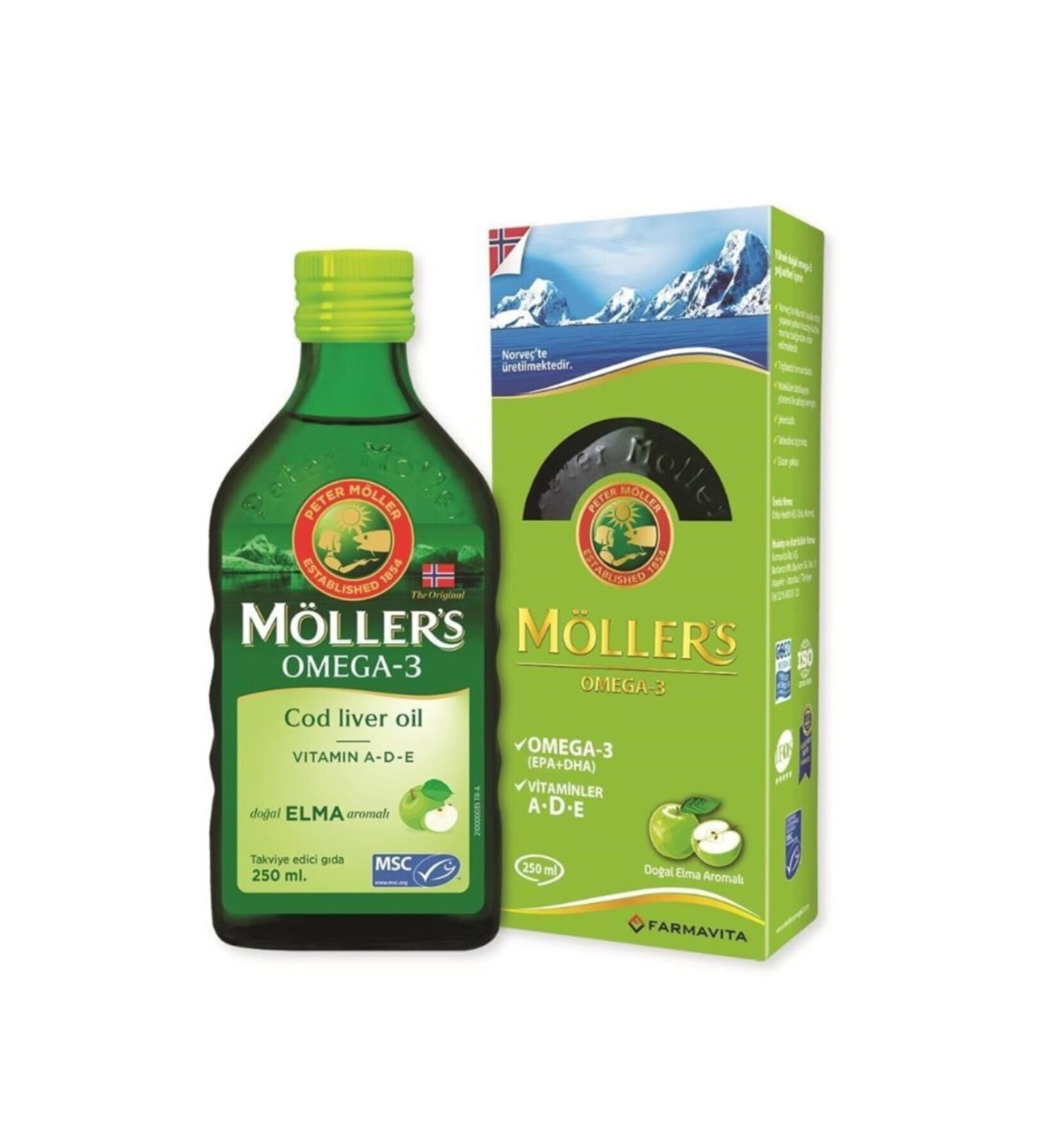 Farmavita M llers Omega 3 Food Supplement with Apple 250 ml