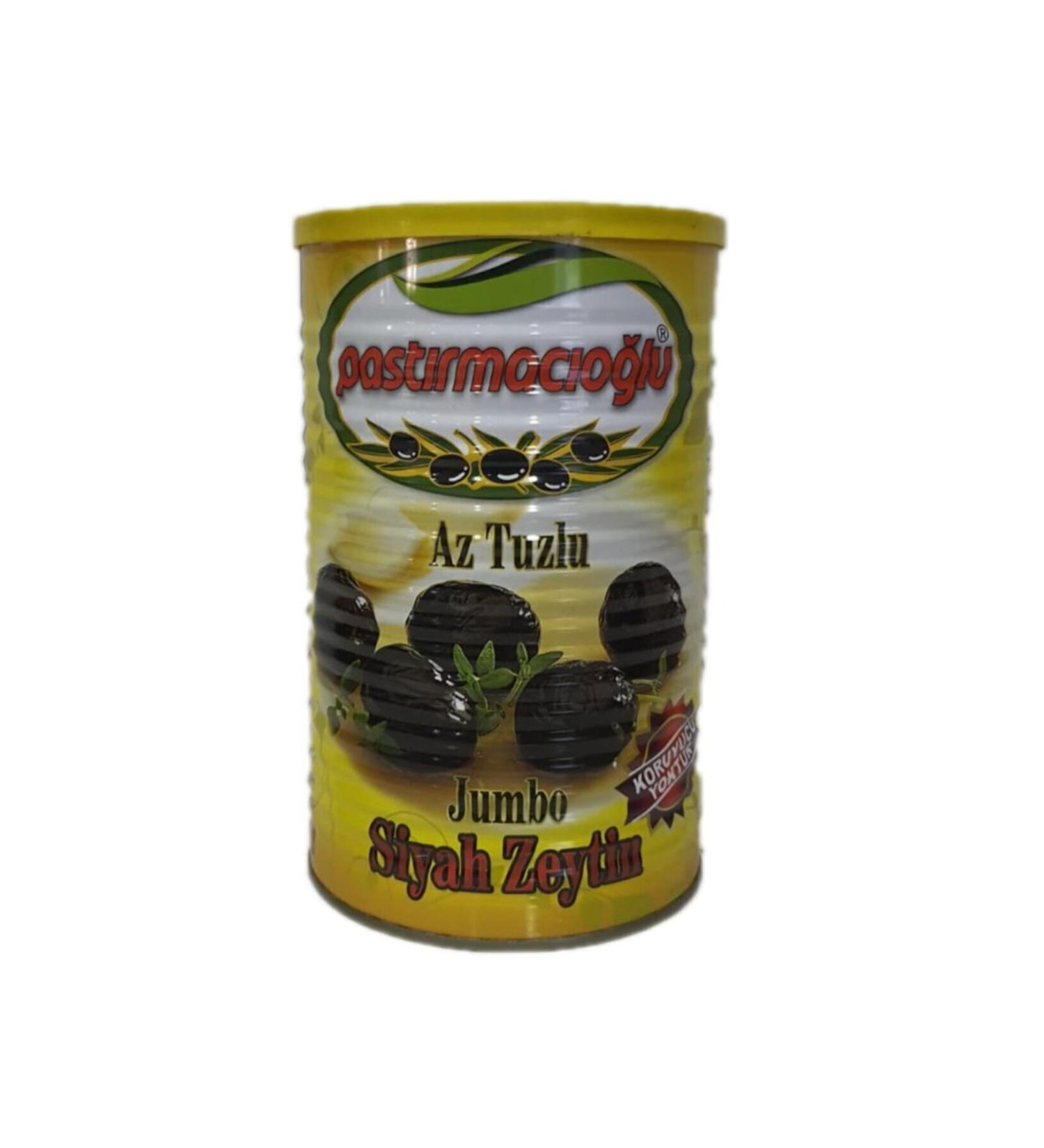 Pastirmacioglu 261-290 Jumbo Less Salty Gemlik Black Olives 800g
