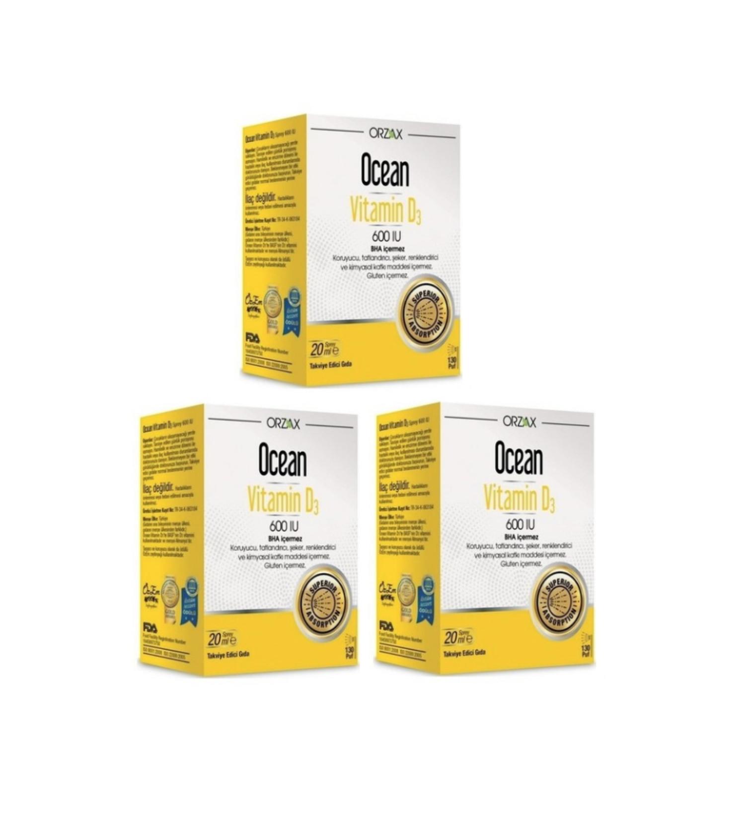 Ocean Ocean Vitamin D3 600 Iu Spray 20ml