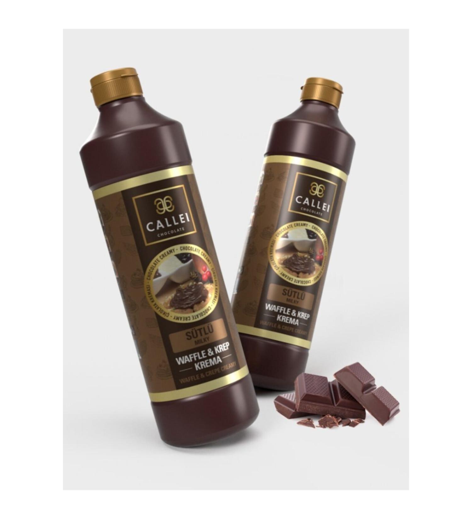 Callei Waffle Sauce Bottle 1000 Gr Milk