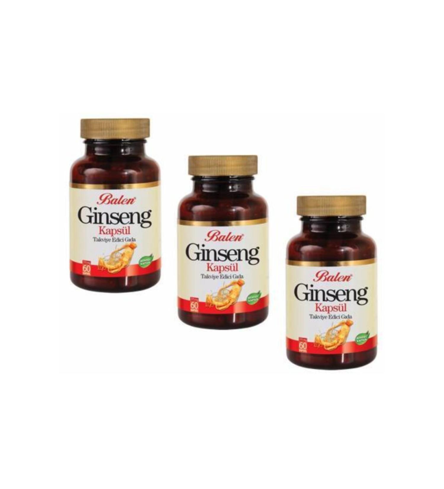 Balen Ginseng Capsule 60 Capsules X 375 mg X 3 Ginsenk Ginsek
