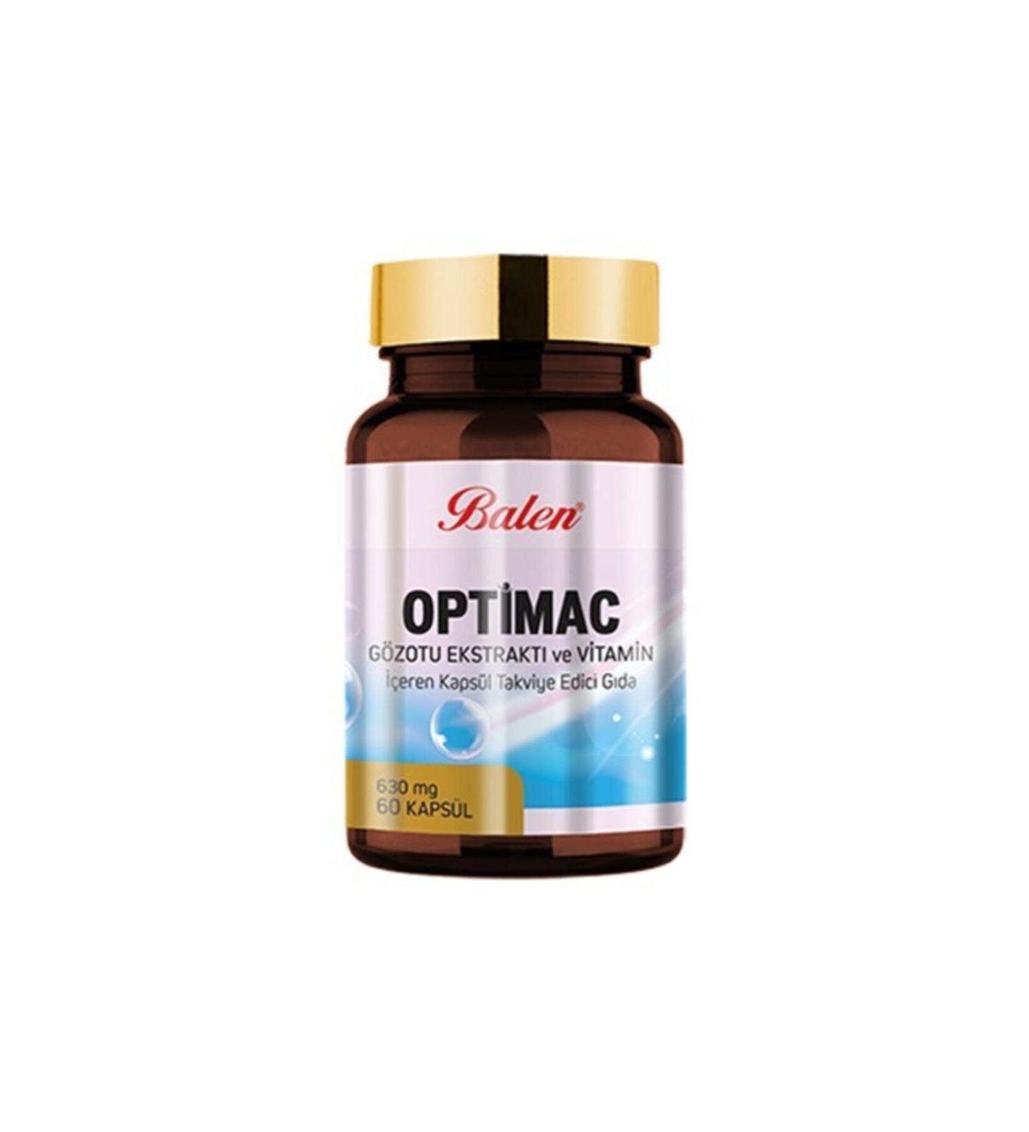 Balen Optimac Eyebright Extract Vitamin Containing 60 Capsules X 630 Mg Eye Bright