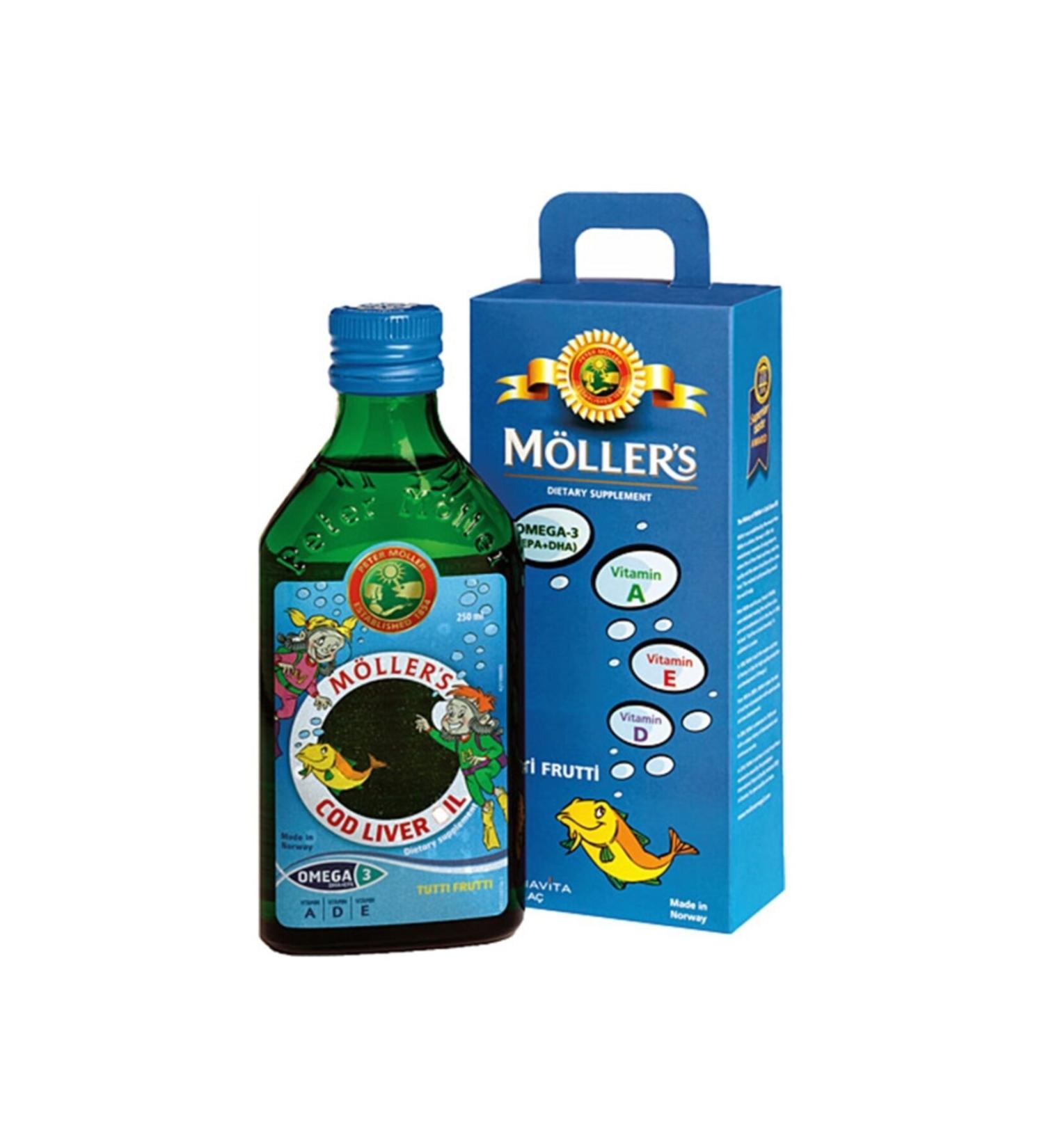 Mollers Omega 3 Fish Oil Syrup Tutti Frutti Flavour 250ml