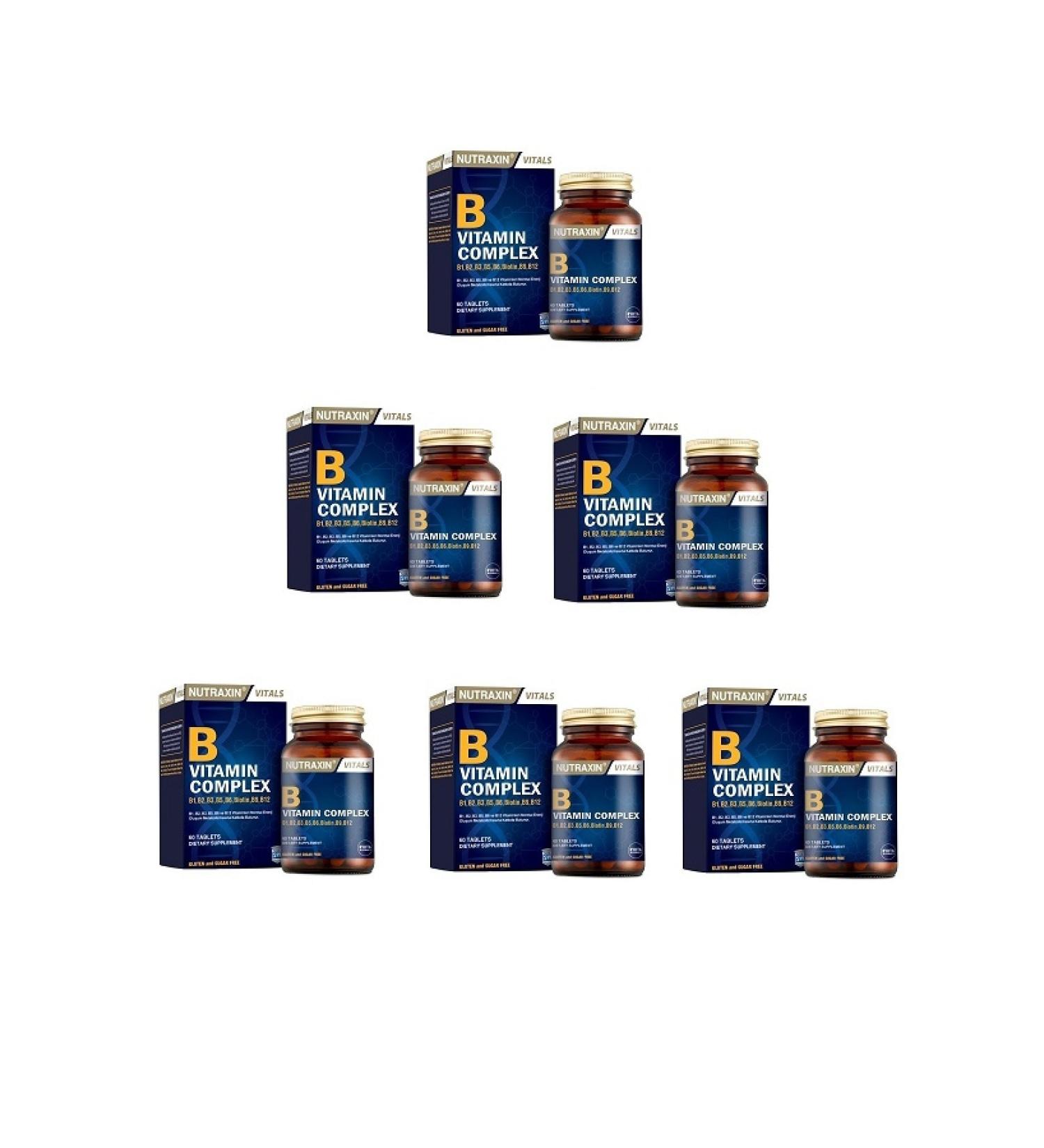 Nutraxin B Vitamin Complex 60 Tabletx6