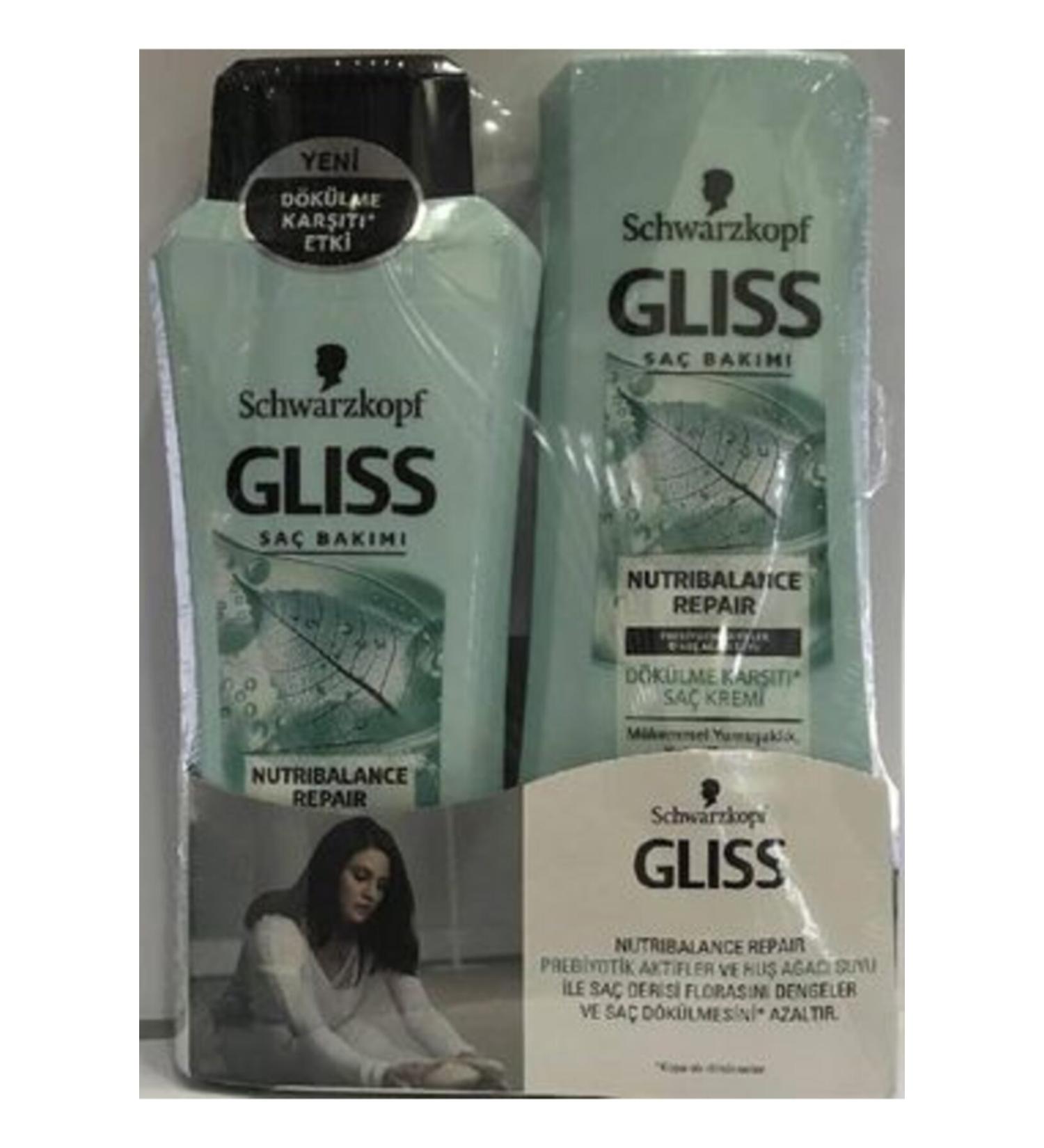 Gliss Gliss Hair Conditioner 360 Ml + Shampoo 360 Ml Anti-Loss
