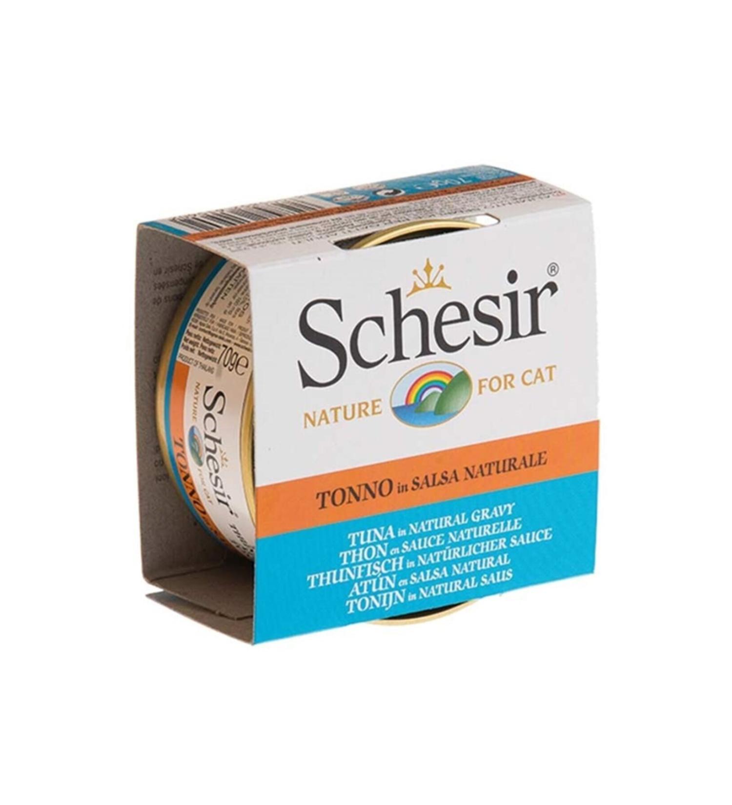 Schesir 6 X 70 Gr Canned Tuna Cat Food with Salsa Sauce 70 Gr