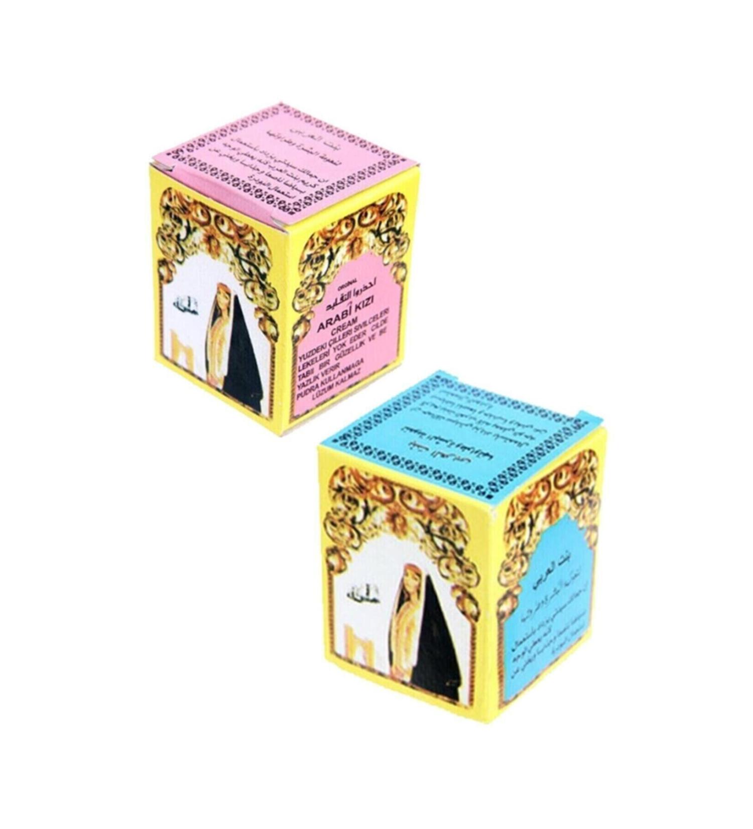 Arabian Girl Cream Set 1 Blue 1 Pink Face Care Cream Night + Day