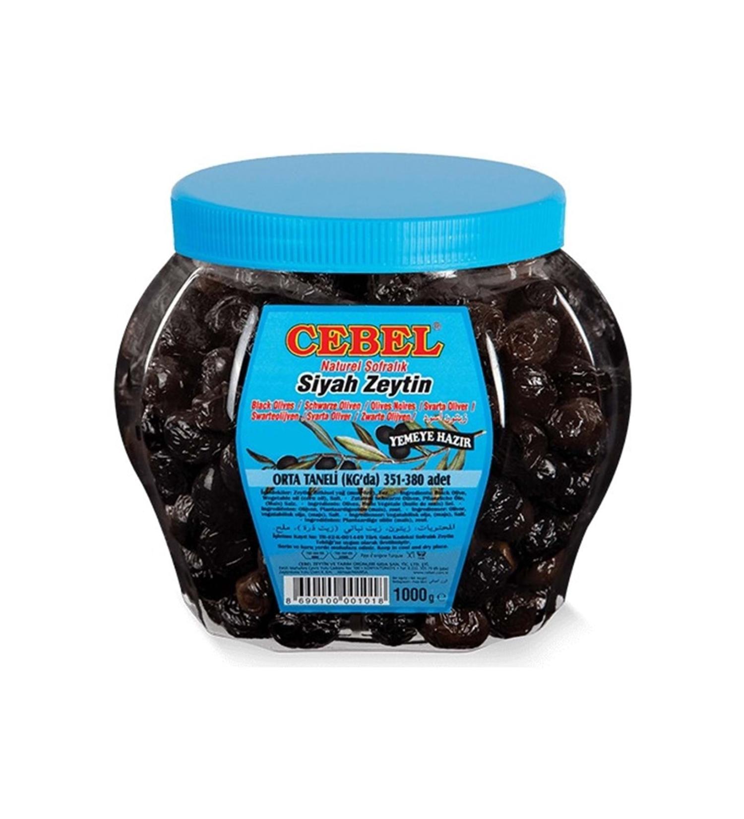 nc Cebel Black Olive Medium Grain Pet 1000 Gr. (2xs Size 351-380)