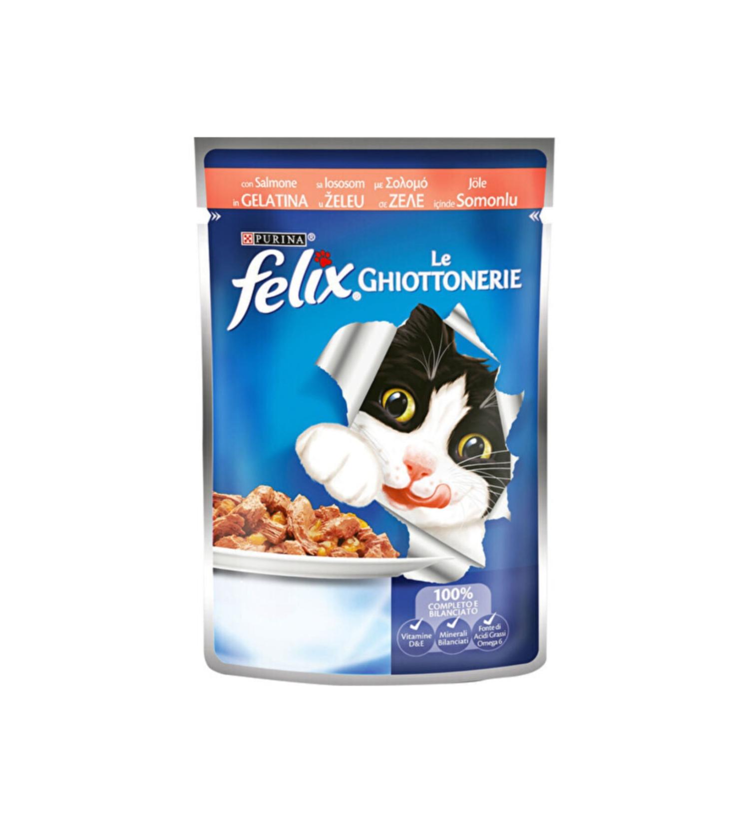 FELIX Adult Cats Salmon Wet Food 5 Pieces