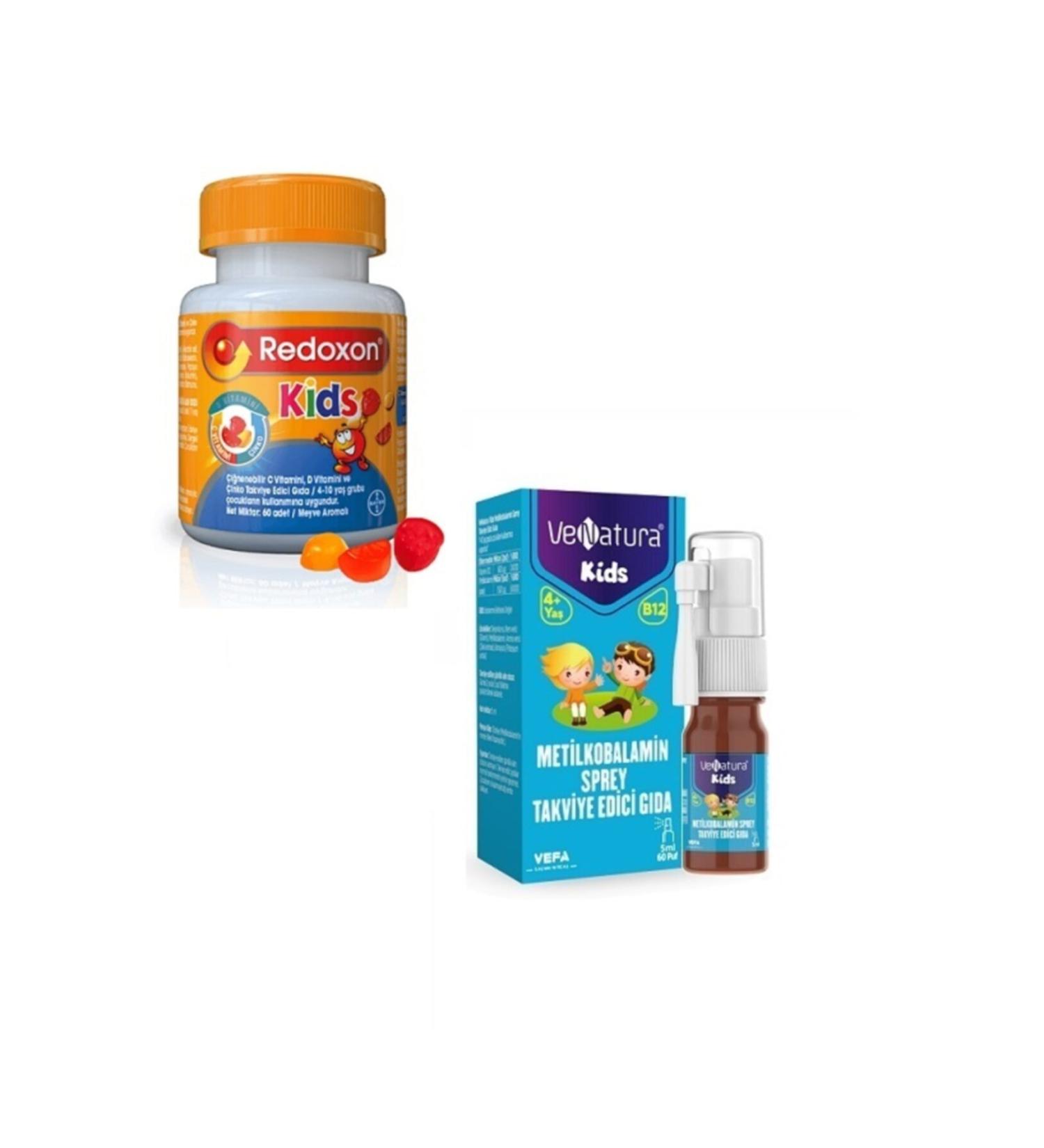 Redoxon Kids 60 Tablets (c D Zinc) + Child B12 Vitamin 5ml Spray