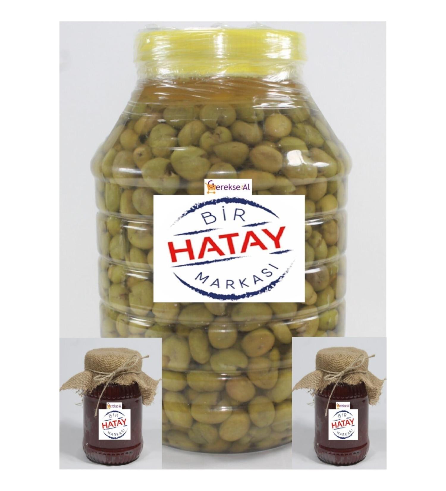 S ylemez Zeytincilik 3-Pack 1kg Tomato Paste 1kg Pepper Paste Sweet 3kg Green Olives