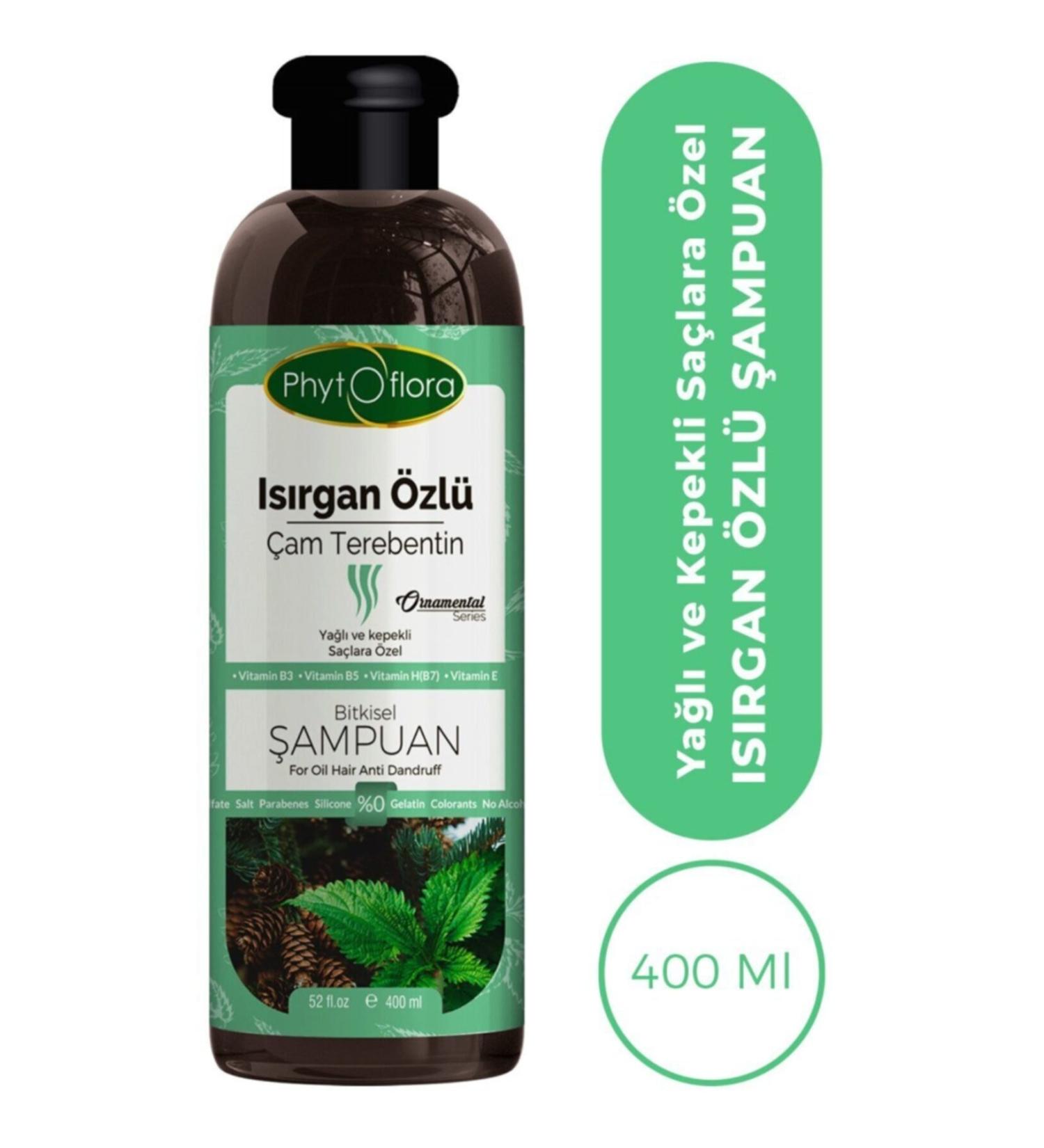 Phytoflora Salt-Free Herbal Shampoo with Nettle Extract for Oily and Dandruff Hair