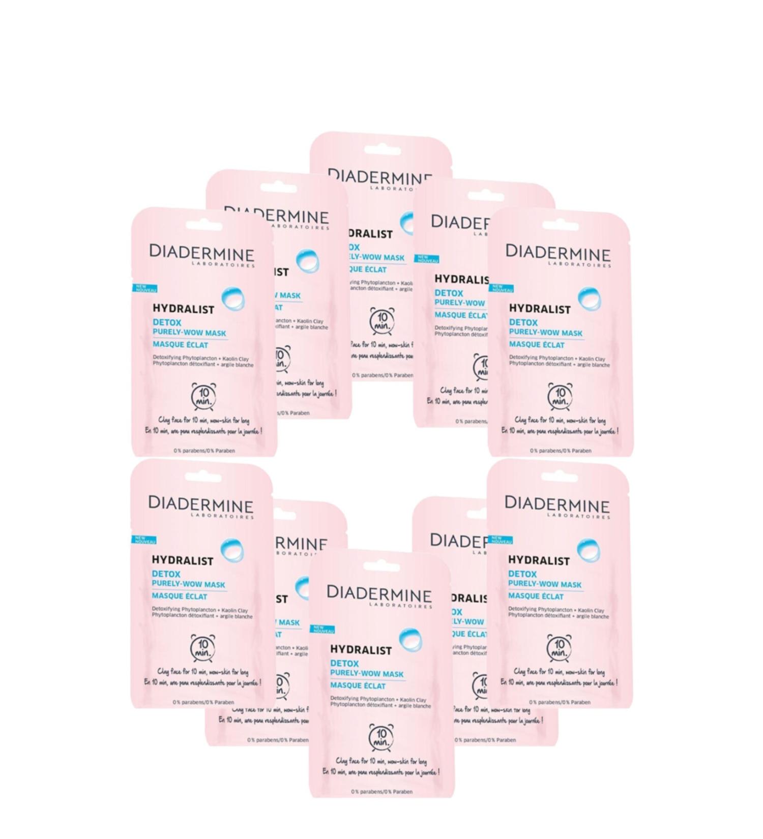 Diadermine Hydralist Detox - Detox Mask 8 Ml X 10 Pieces