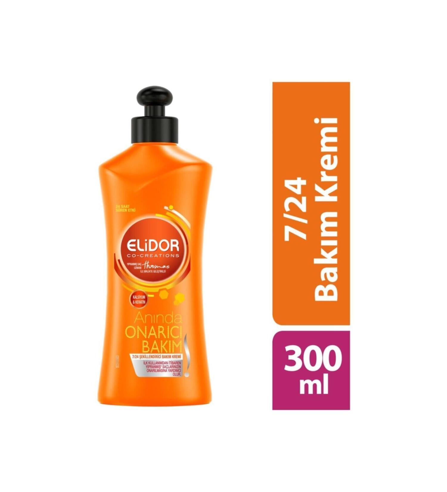 Elidor Instant Repair Care 7/24 Styling Care Cream 300 Ml. Twelve Piece Set