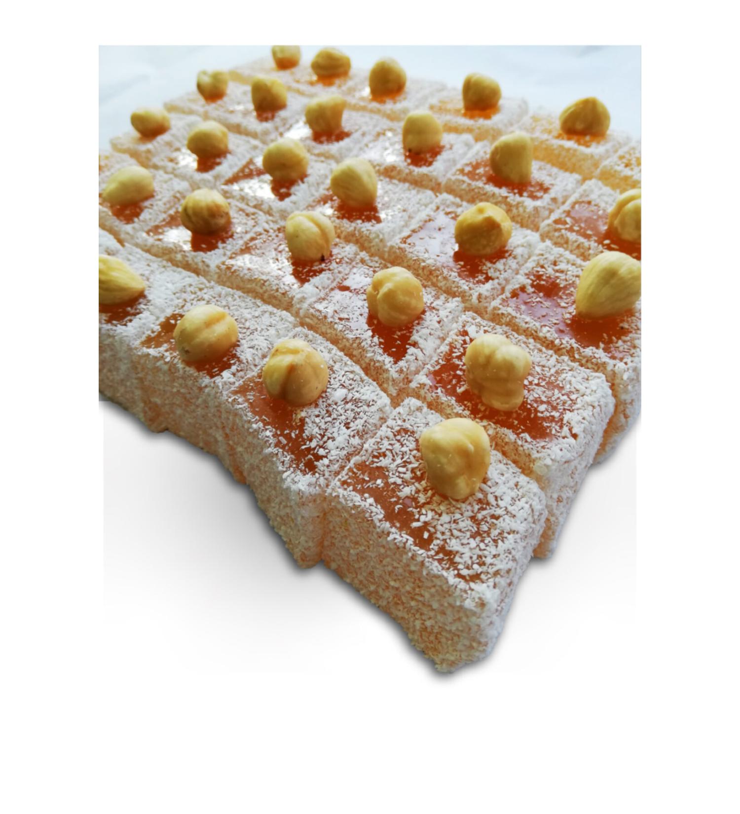 Famous Bursa ENG N Turkish Delight Shop Saffron Hazelnut Turkish Delight 1 Kg