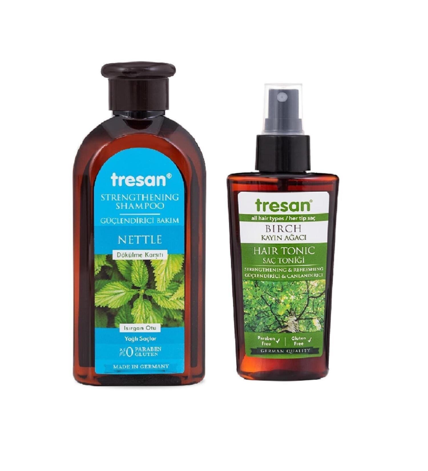 Tresan Nettle Oily Hair Shampoo 300ml Tonic 125ml Set