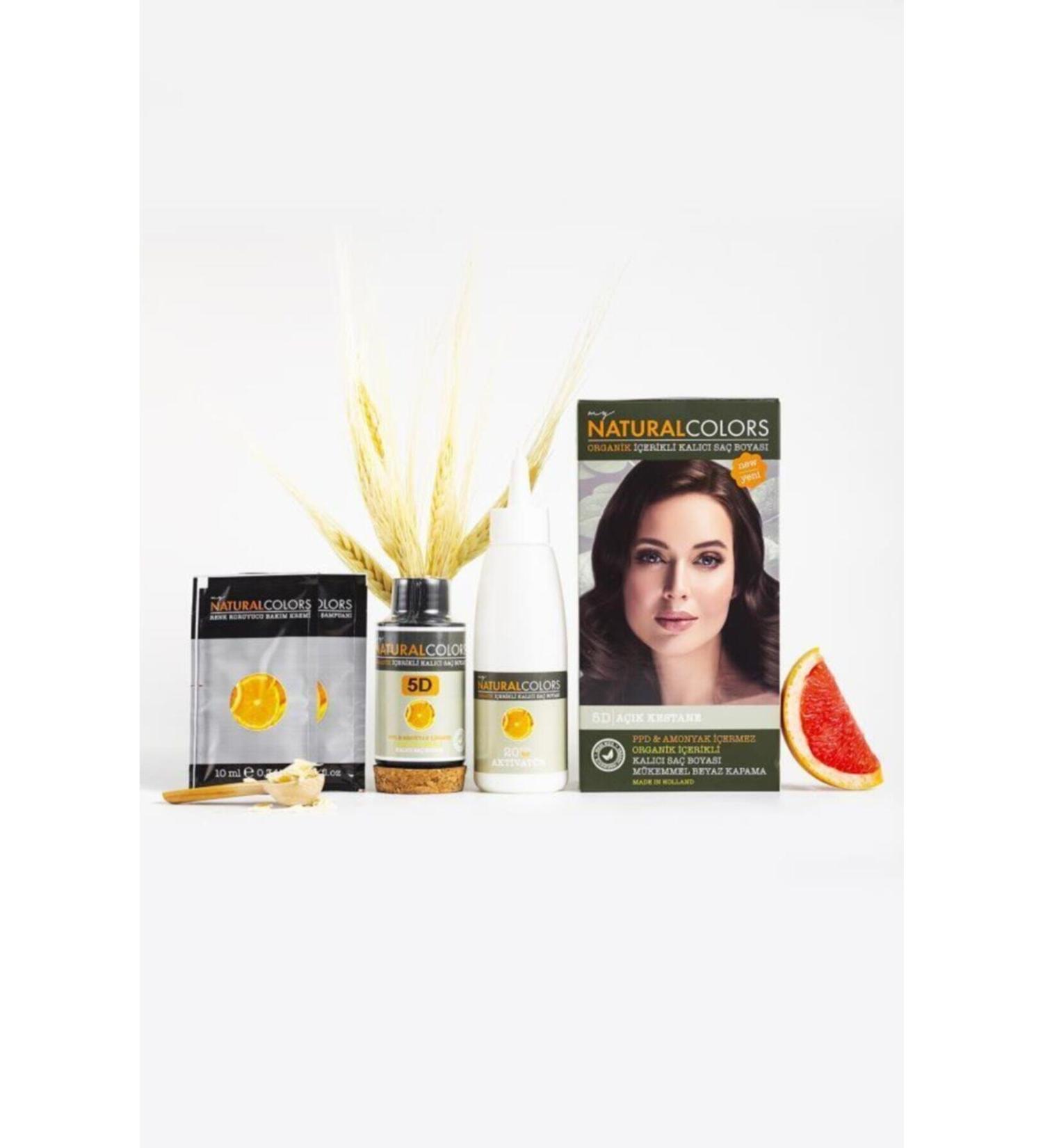 My Natural Colors Organic Kit Hair Dye 5D Light Chestnut 50 ml