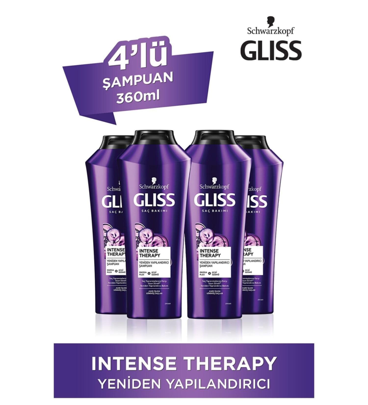 Gliss Intense Therapy Restructuring Shampoo 360 Ml Set of 4.hnkl.437 - Buy Online on GoSupps.com