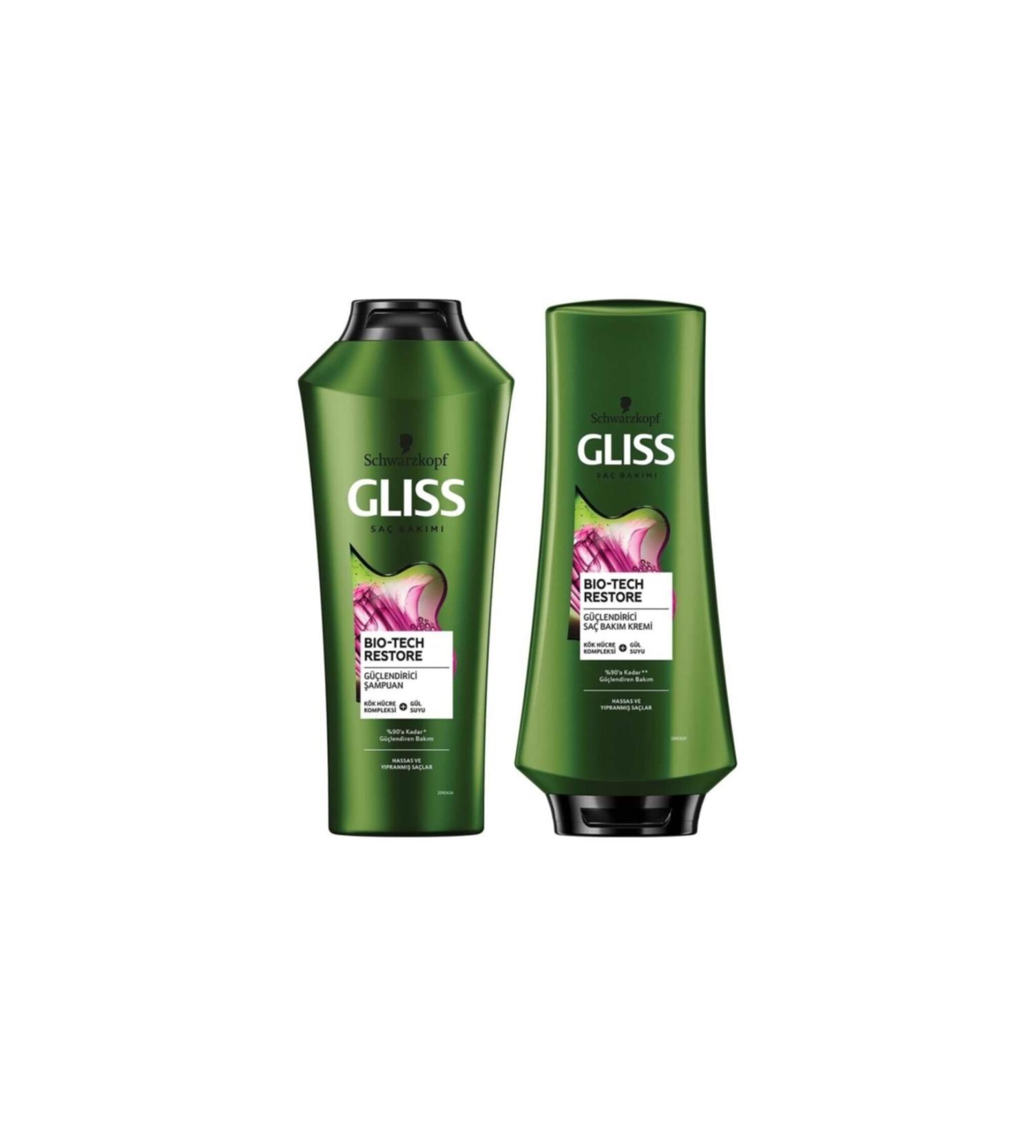 Gliss Schwarzkopf Gliss Bio-tech Shampoo 360 Ml + Gliss Bio-tech Conditioner 360 Ml