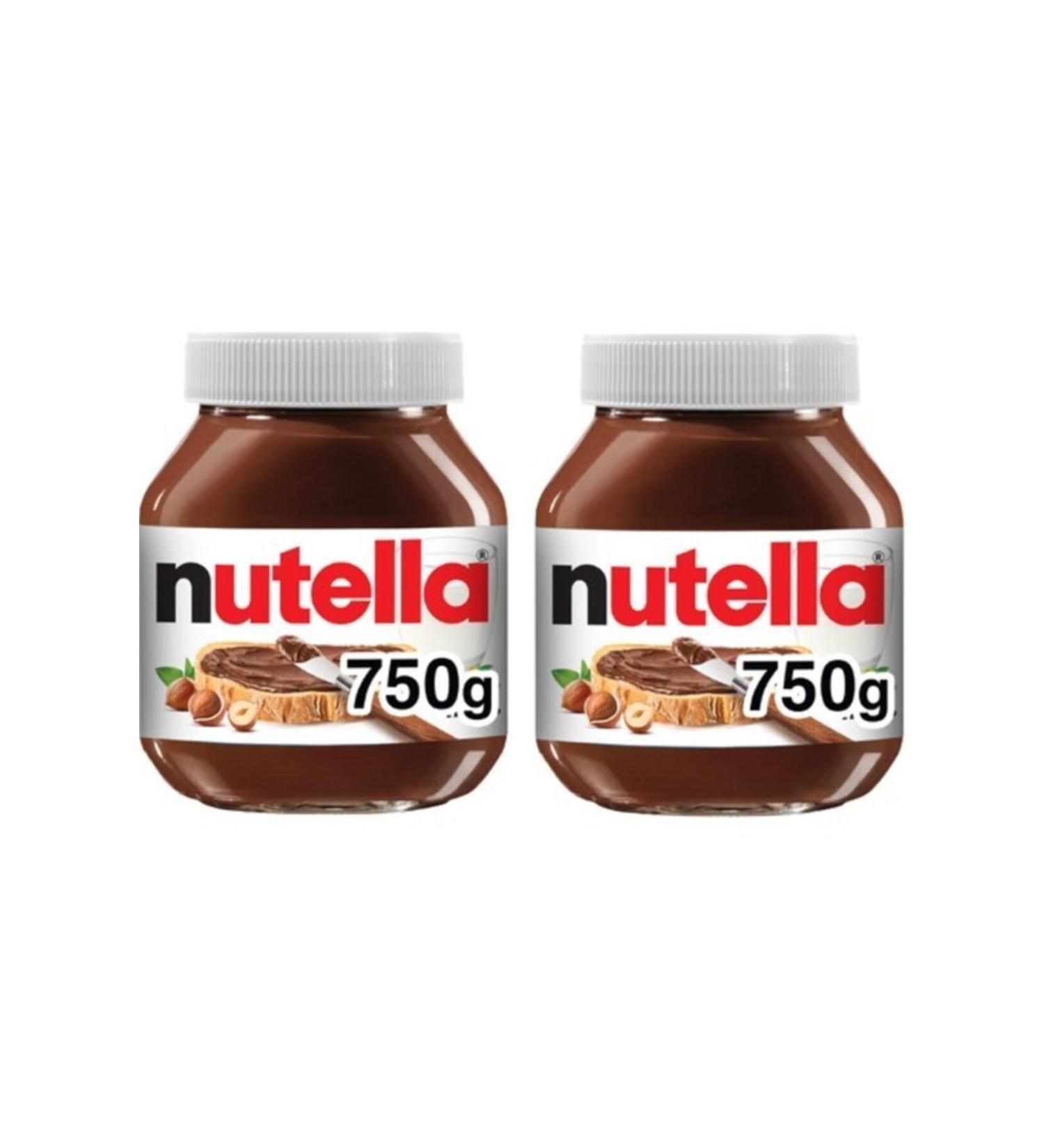 Nutella 750 gr Cocoa Hazelnut Cream X 2 Pieces