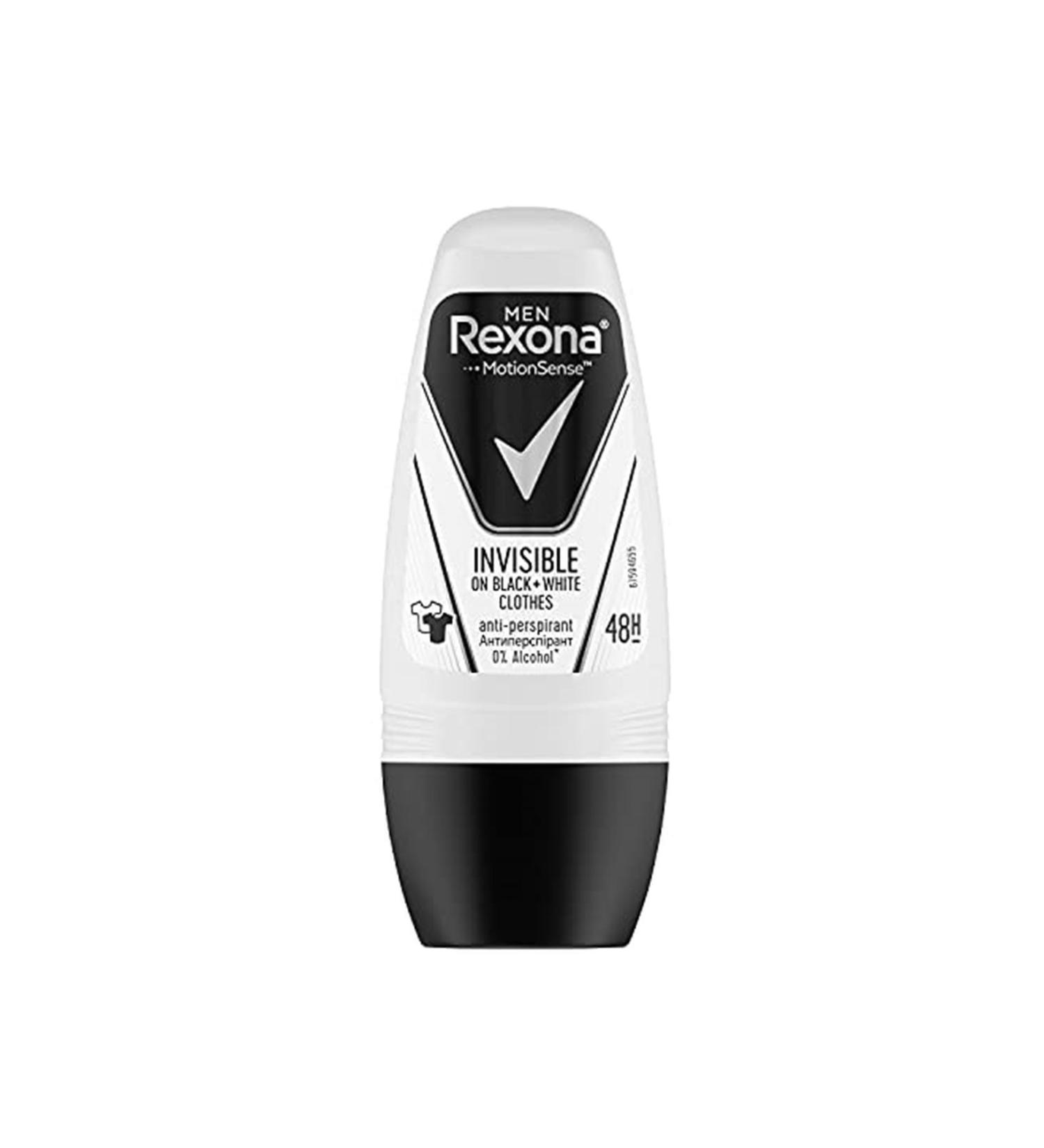 Rexona Men Men's Anti-perspirant Roll On Invisible Black White Sweat Odor Protection 50 Ml