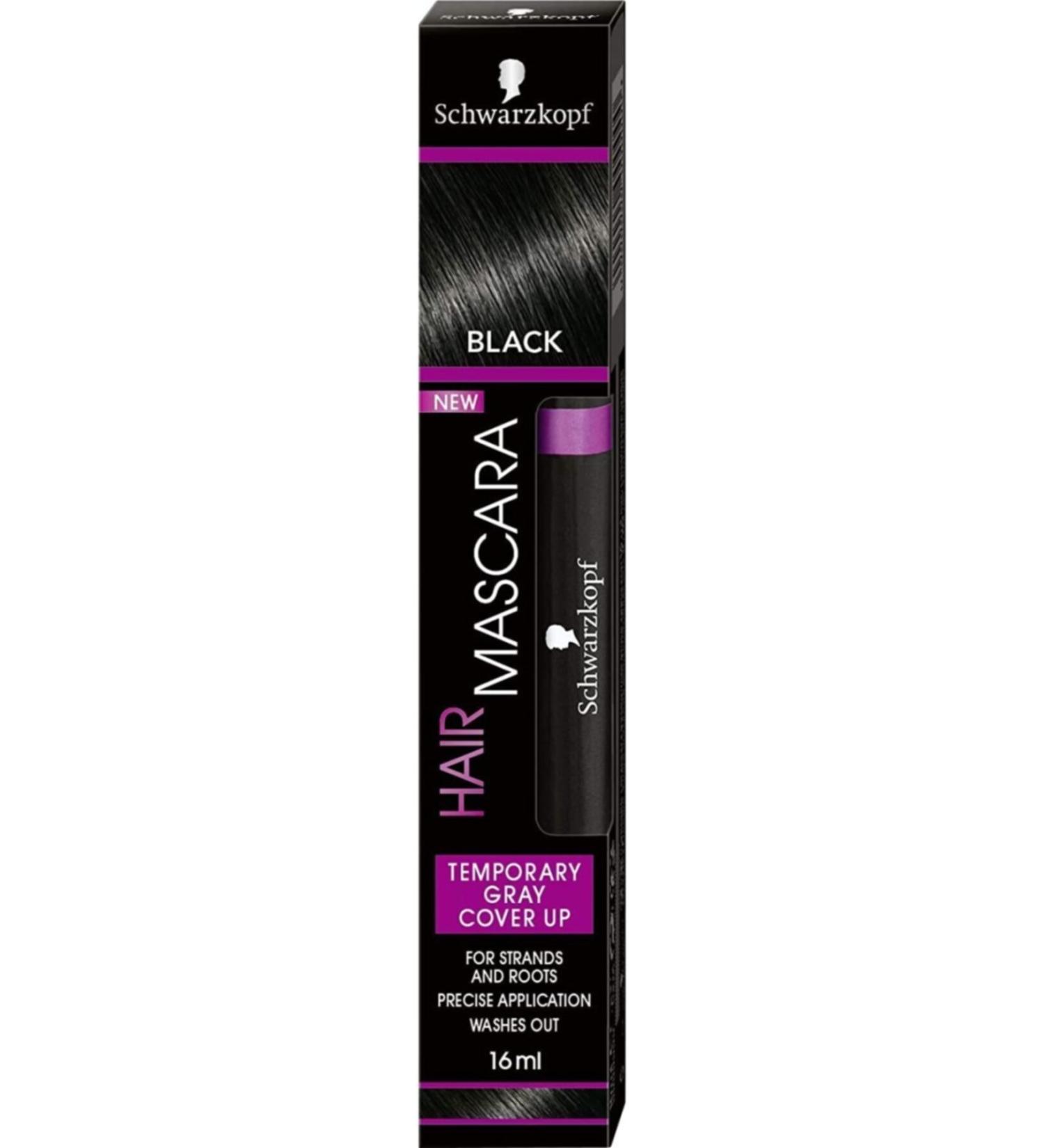 Schwarzkopf Hair Mascara Black Temporary Hair Mascara For Whites Black