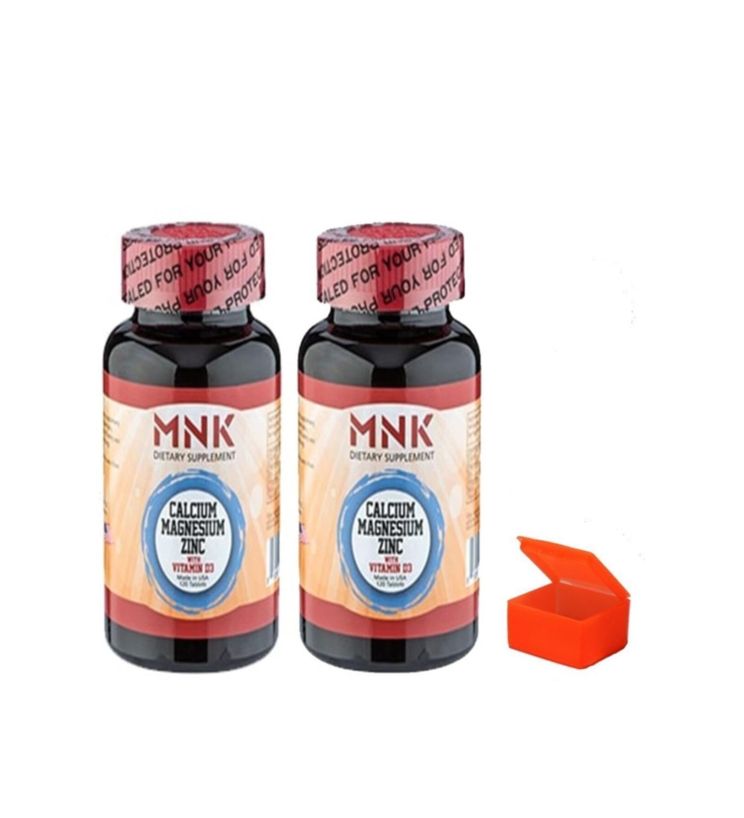 Mnk Calcium Magnesium Zinc D3 Vitamin 240 Tablets + Pill Box - Buy Online on GoSupps.com