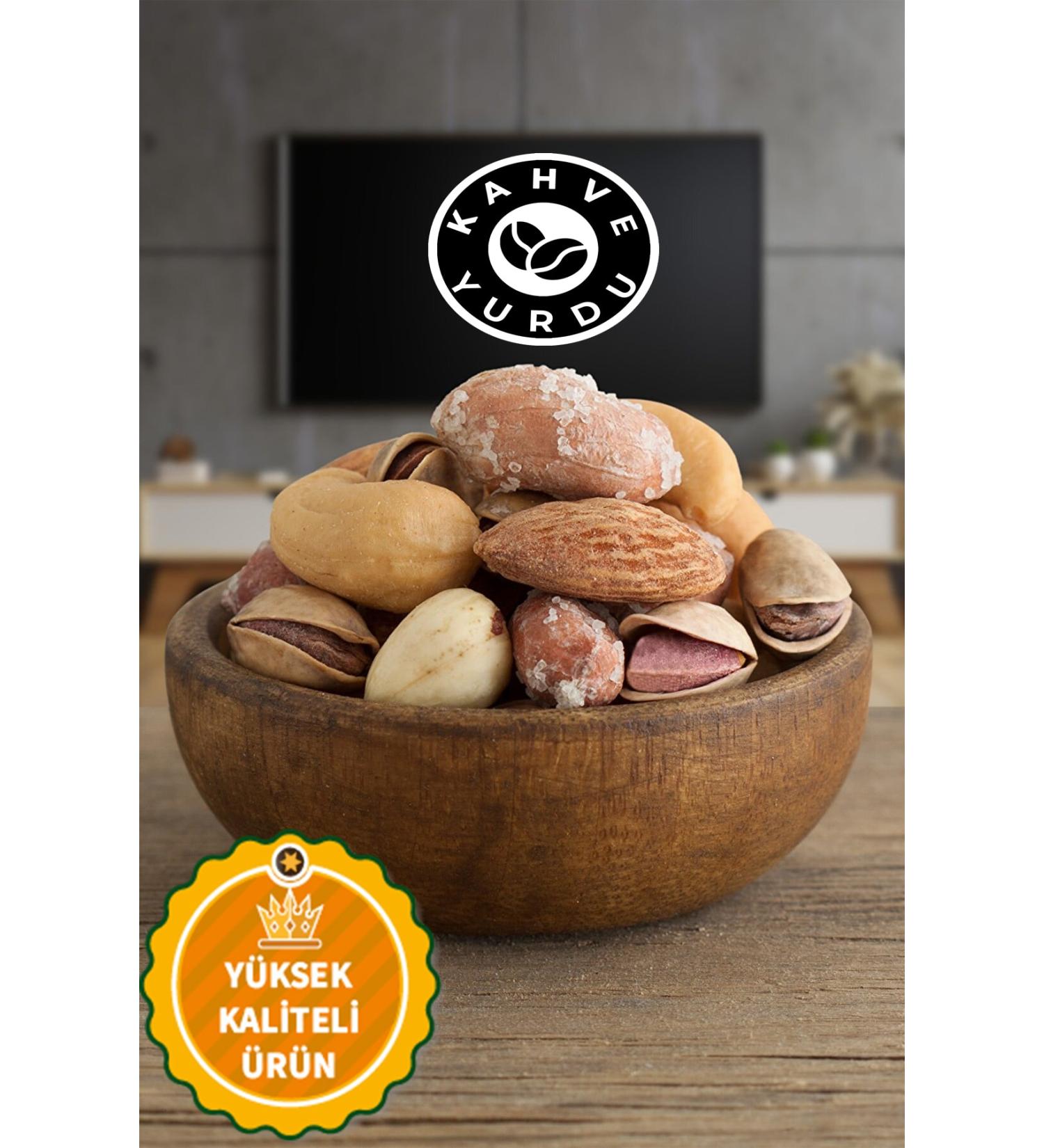 kahveyurdu Mixed Nuts Lux Premium Nuts Almond Cashew Salted Pistachio Hazelnut Pistachio 225 grams