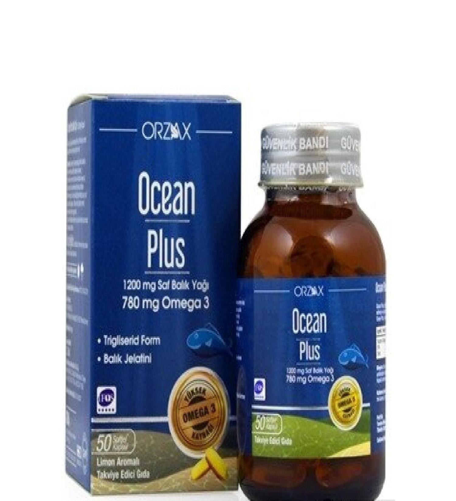 Orzax Ocean Plus Omega 3 1200 Mg 50 Capsules