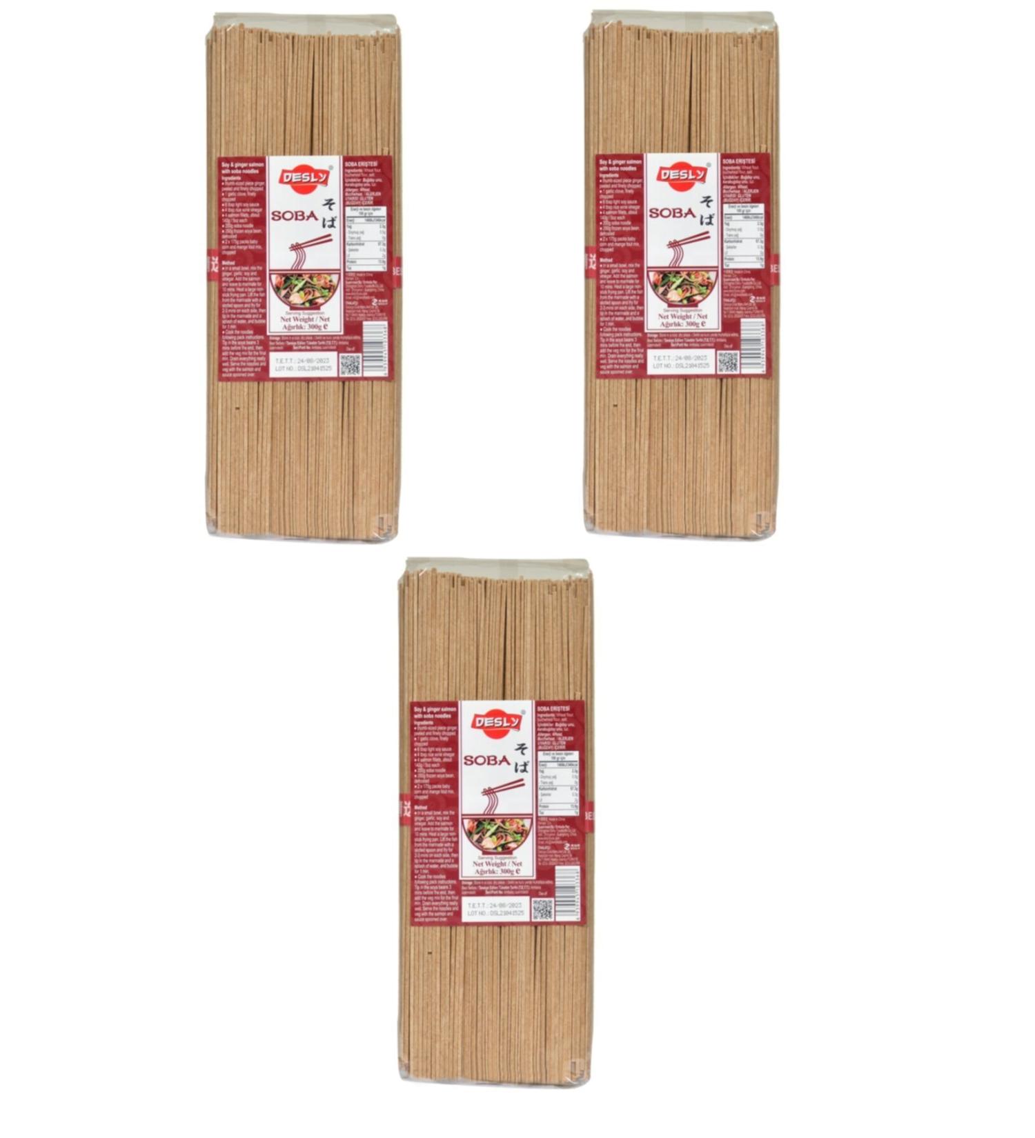 desly Soba Noodles 300 gr X 3 Pieces Set Japanese Noodles 300 gr X 3 Pieces Set
