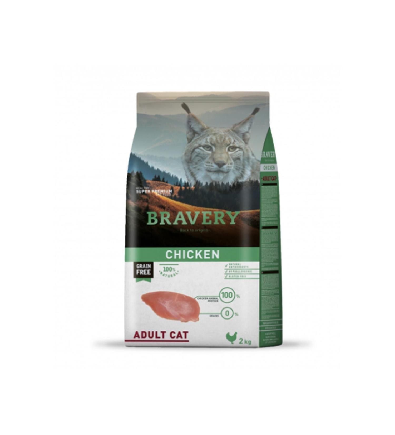 Braven Bravery Grain Free Chicken Adult Cat Food 2 Kg