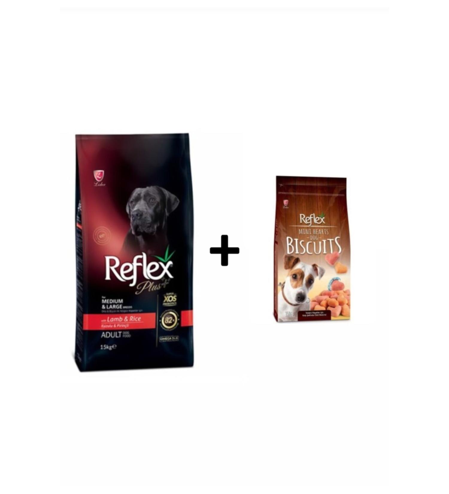 Reflex Medium & Large Breed Lamb Meat Dog Food 3 Kg + Reflex Dog Award 350 Gr
