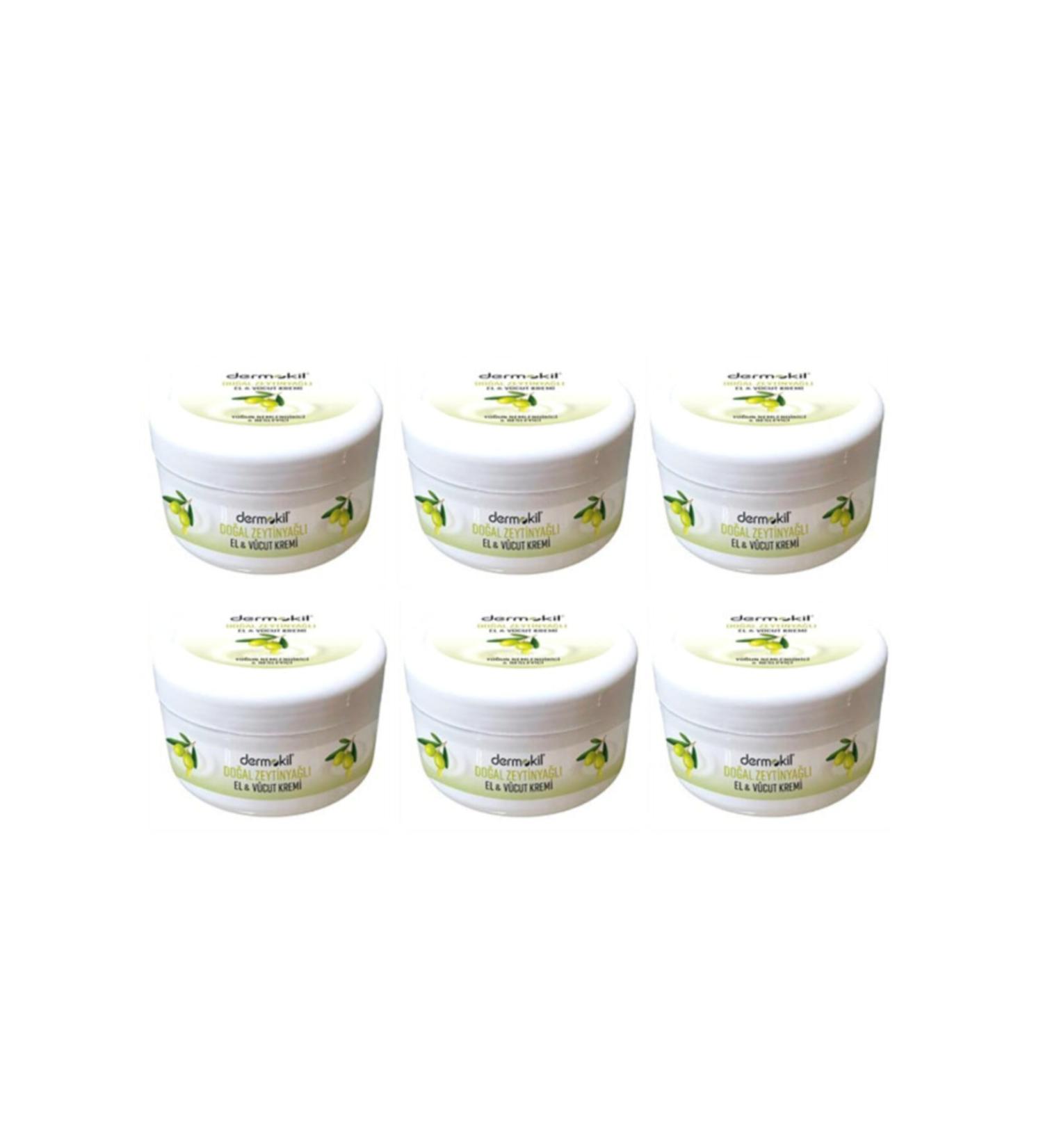 Dermokil Natural Olive Oil Hand Cream 220 ml X 6 Pieces 617888931115
