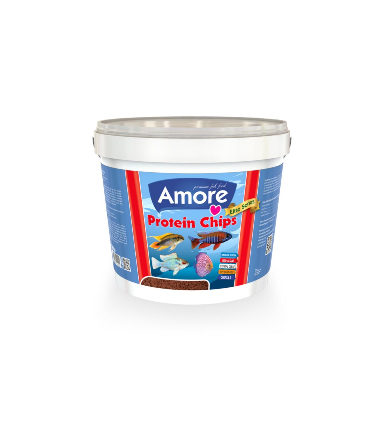 AMORE Protein Pro Chips Malawi Cichlid 2400gr Cichlid Bucket Aquarium Fish Food
