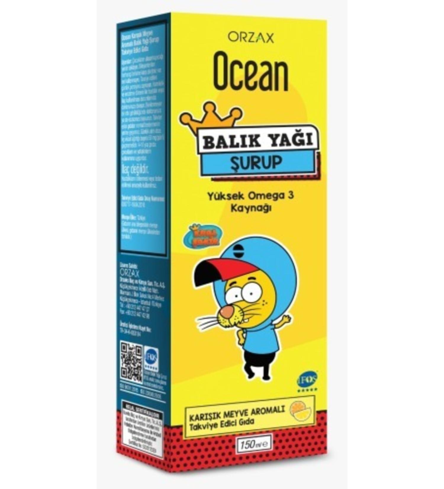 Ocean Fish Oil Syrup Mixed Tutti Frutti King Shakir 150 ml - Buy Online on GoSupps.com