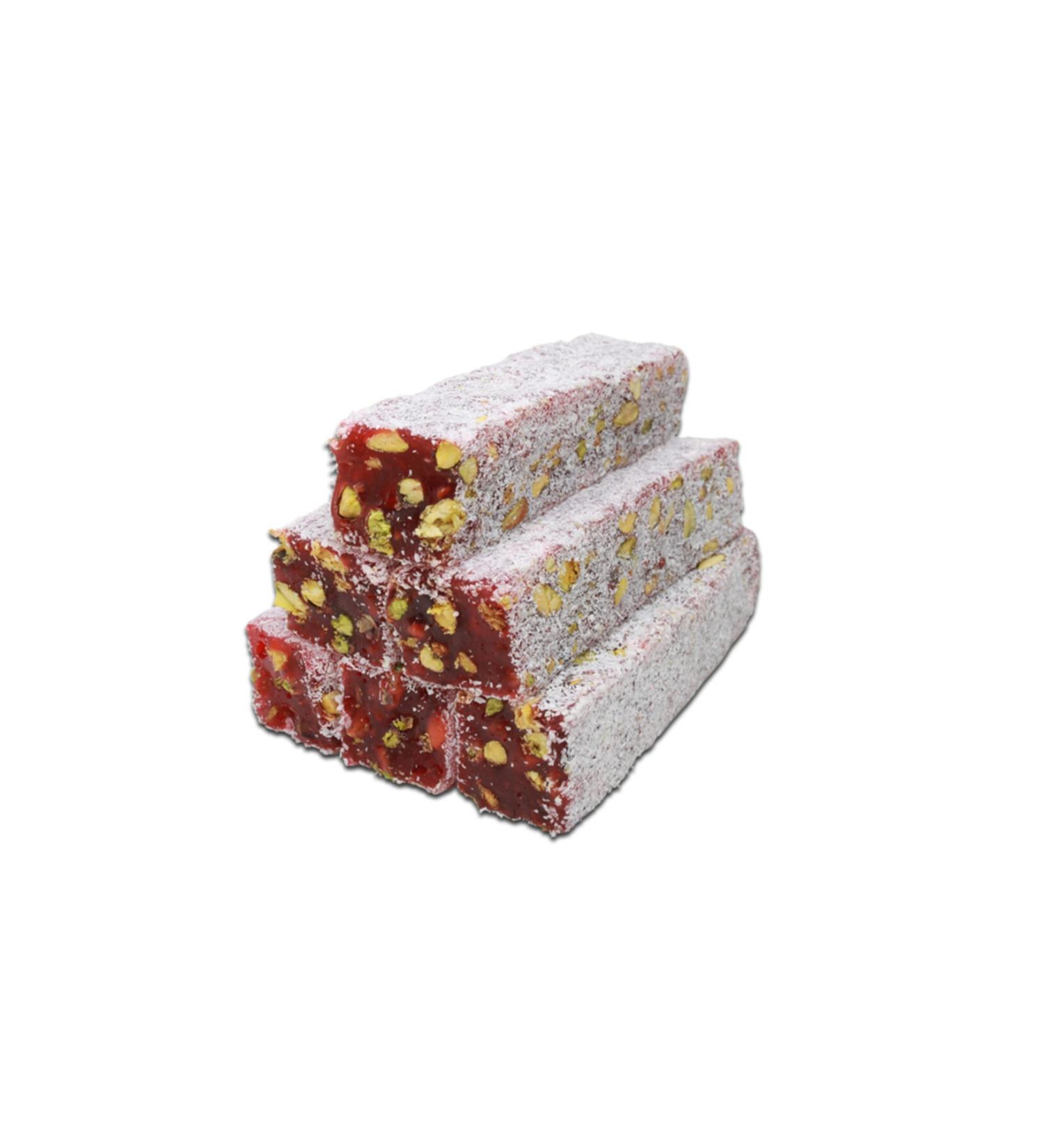 MEVLANA BAZAAR Pomegranate and Pistachio Wick Turkish Delight 1000 gr