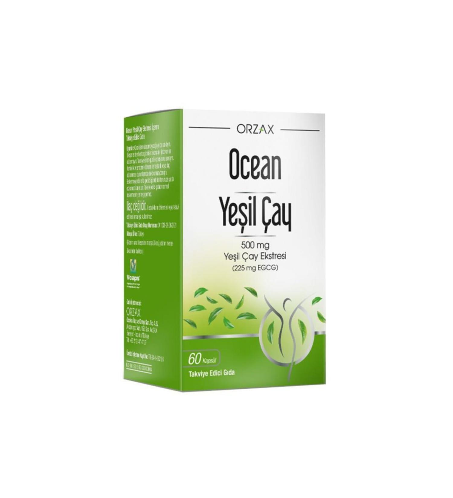 Ocean Ocean Green Tea Food Supplement 60 Capsules