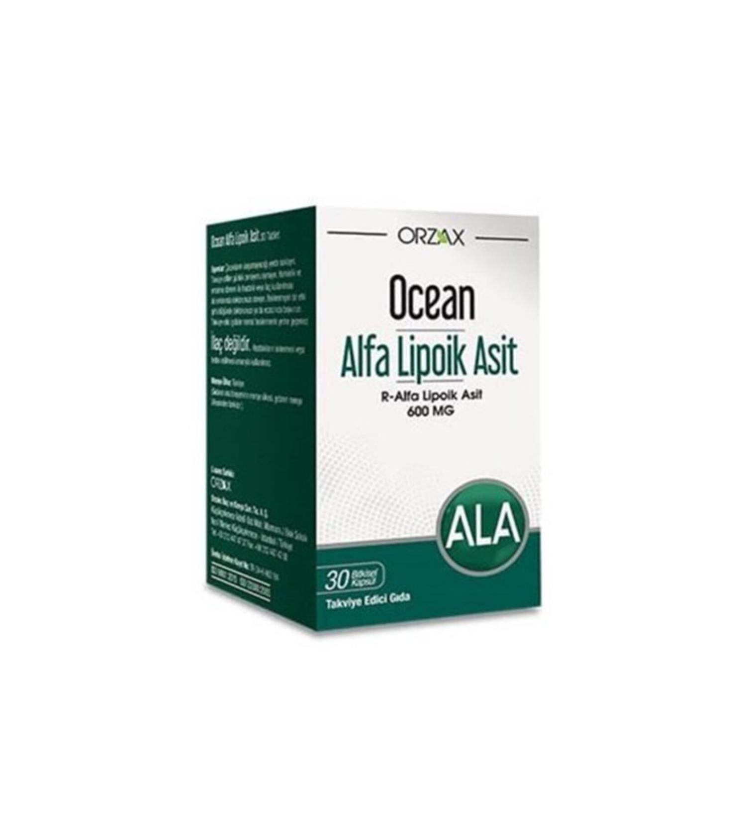 Ocean Orzax Ocean Alpha Lipoic Acid 600 mg 30 Tablets