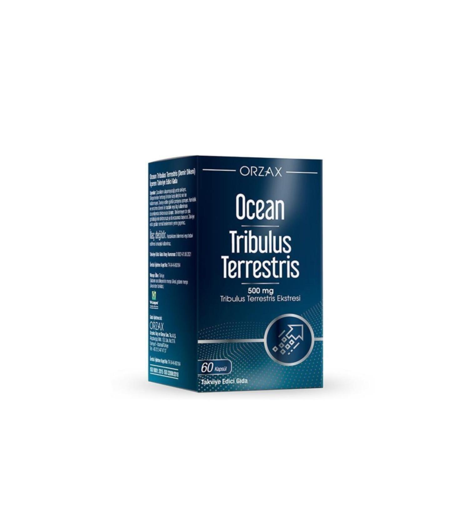 Ocean Tribulus Terrestris 500 Mg 60 Capsules Iron Thorn Containing Supplementary Food