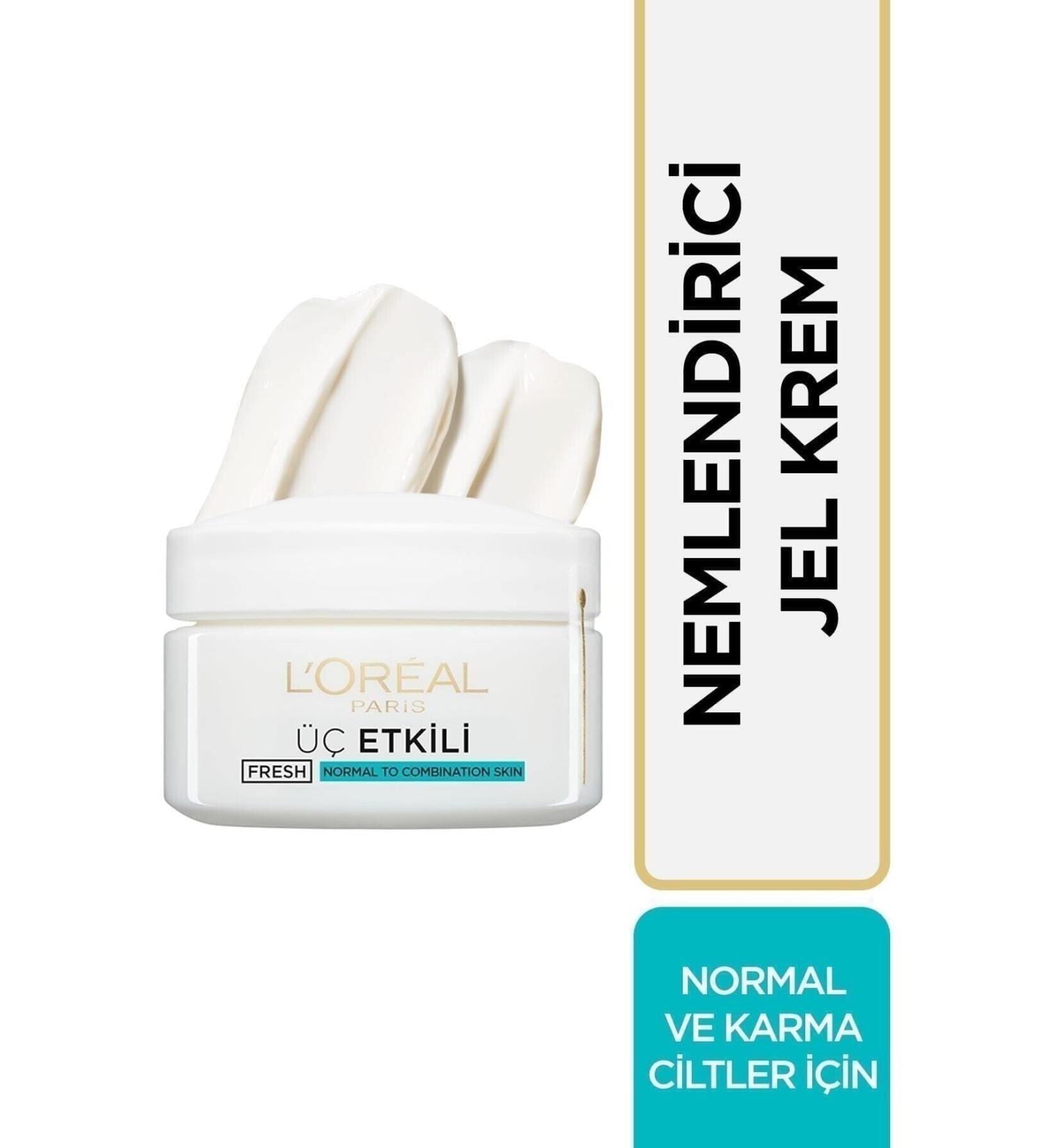 L'Oreal Paris Triple Action Moisturizing Gel Cream Normal and Combination Skin 50 Ml