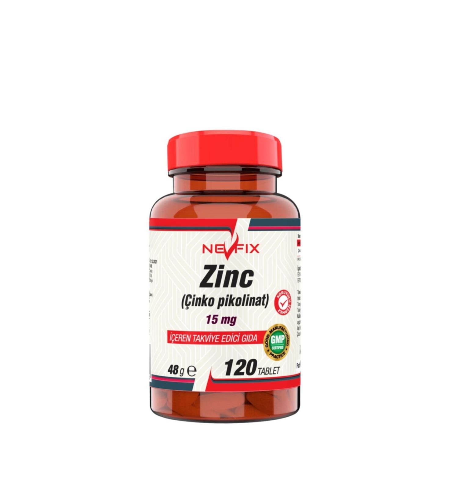 Nevfix Zinc Picolinate 15 mg 120 Tablets