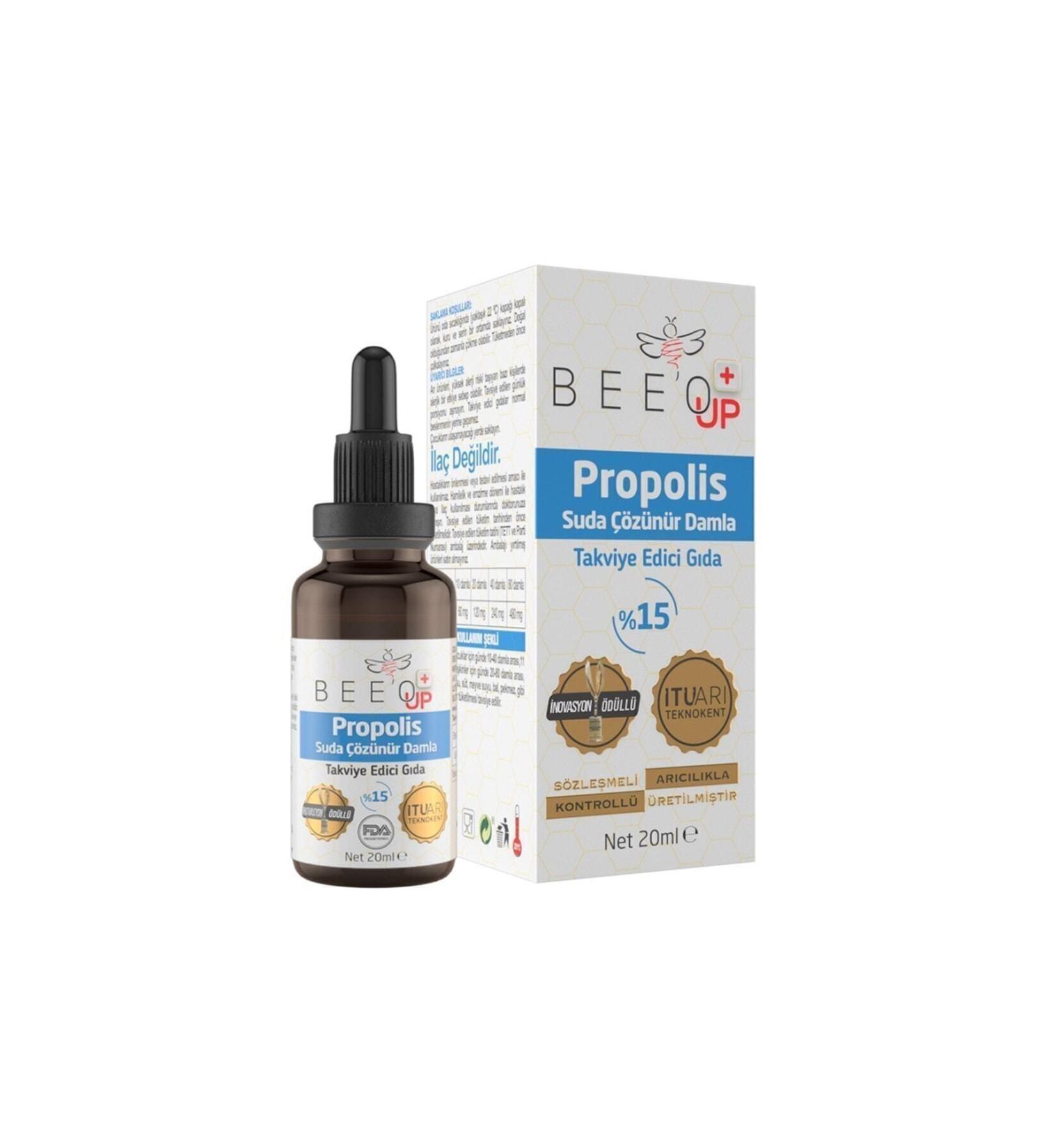 Bee'o Up Water Soluble Propolis Drops 20 Ml