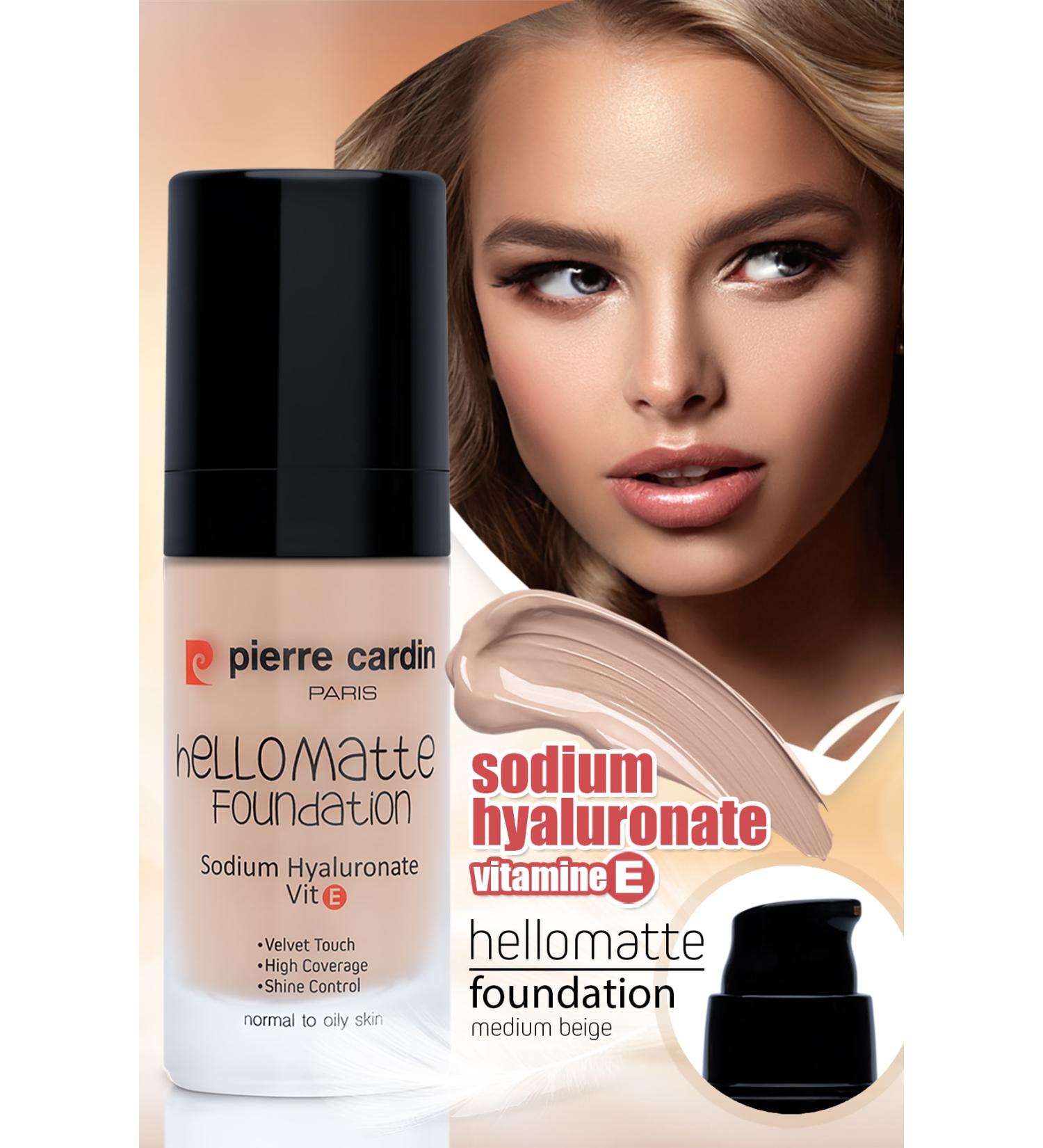 Pierre Cardin Hellomatte Foundation - Medium Beige - 30 ml