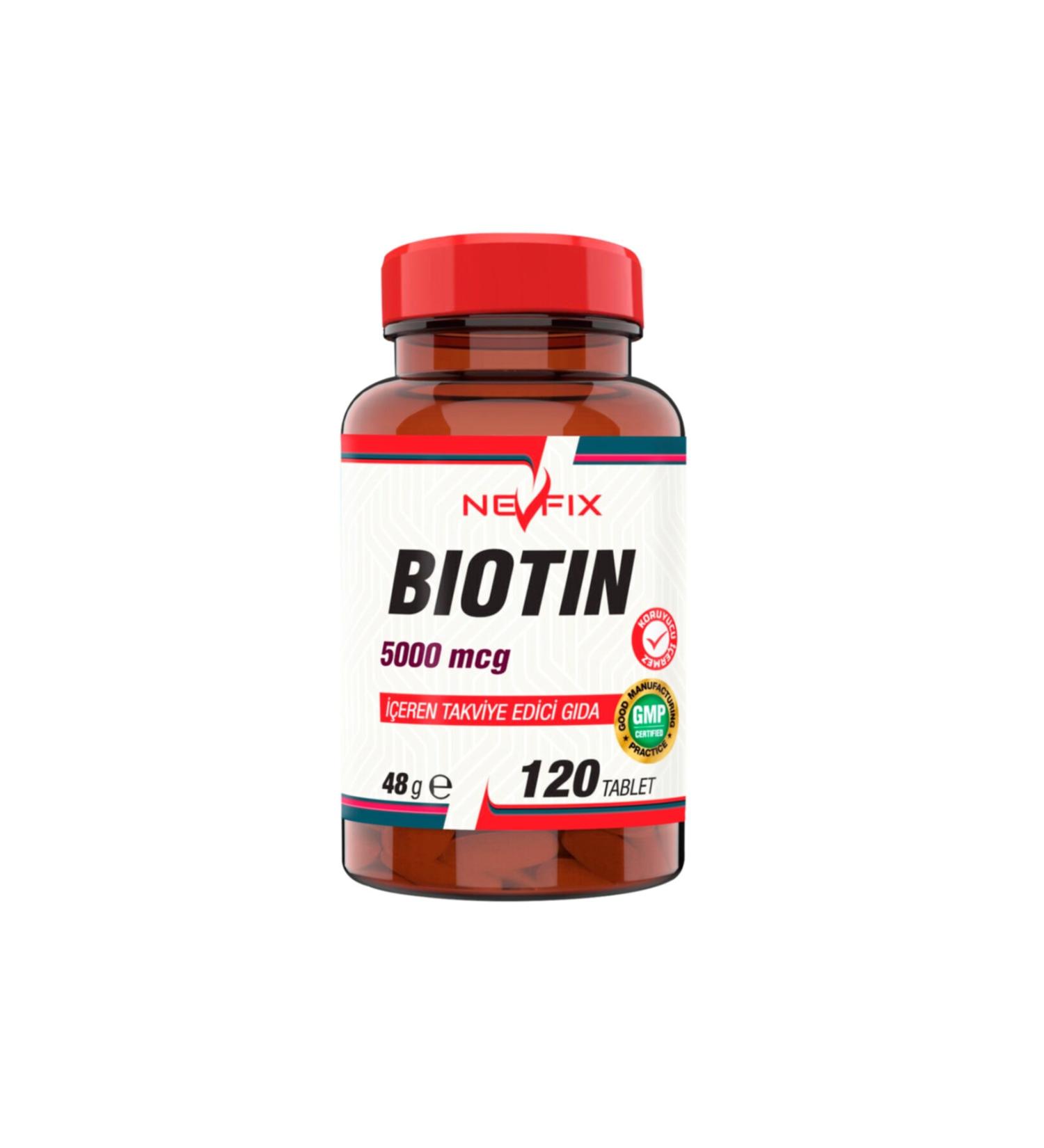 Nevfix Biotin 5 mg 120 Tablet